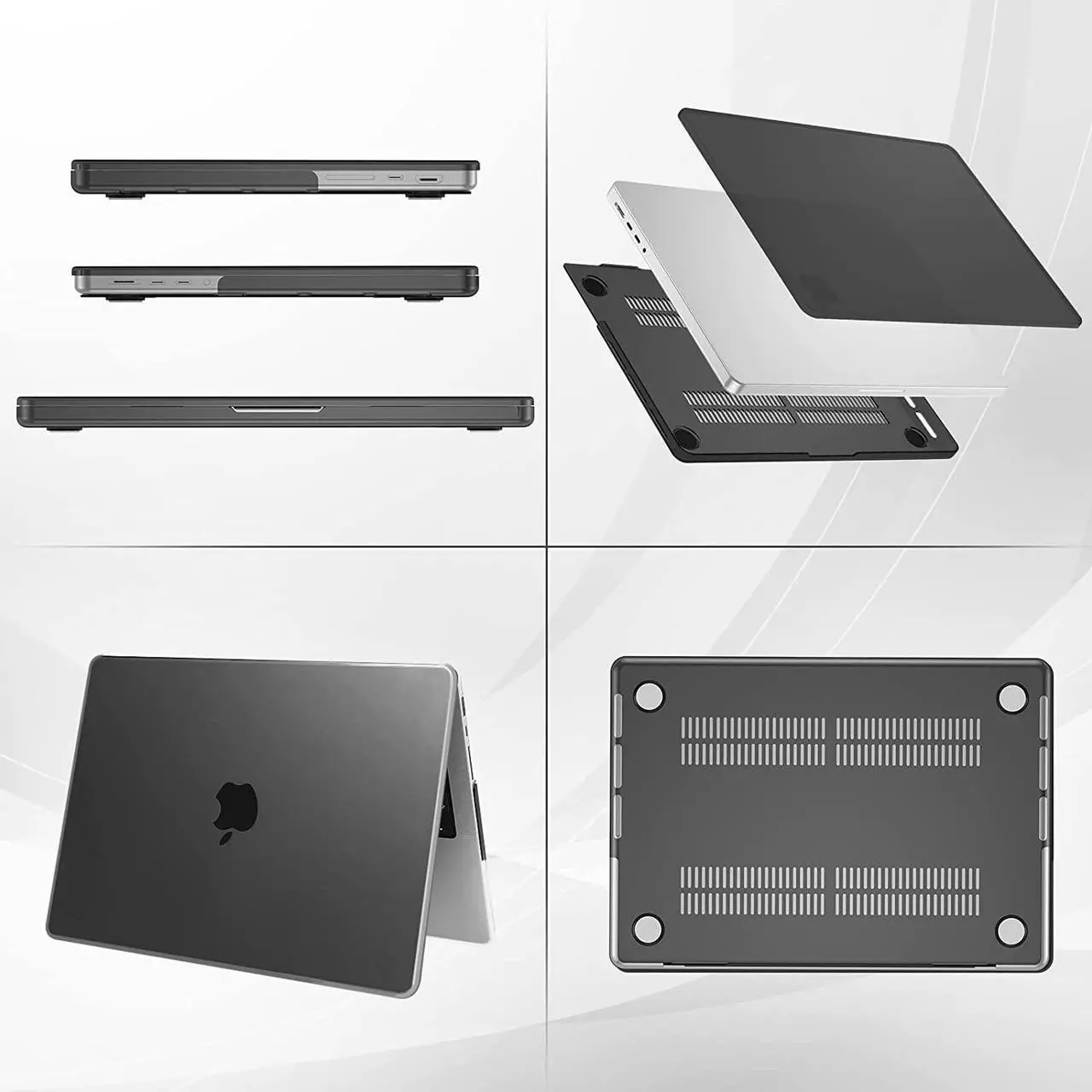 Alt view image 5 of 7 - MacBook Pro 14 Inch Case 2021 Model A2442 with M1 Pro / Max Chip, Hard Case Shell Cover and Keyboard Skin Cover for 14 Inch MacBook Pro 2021 with Touch ID