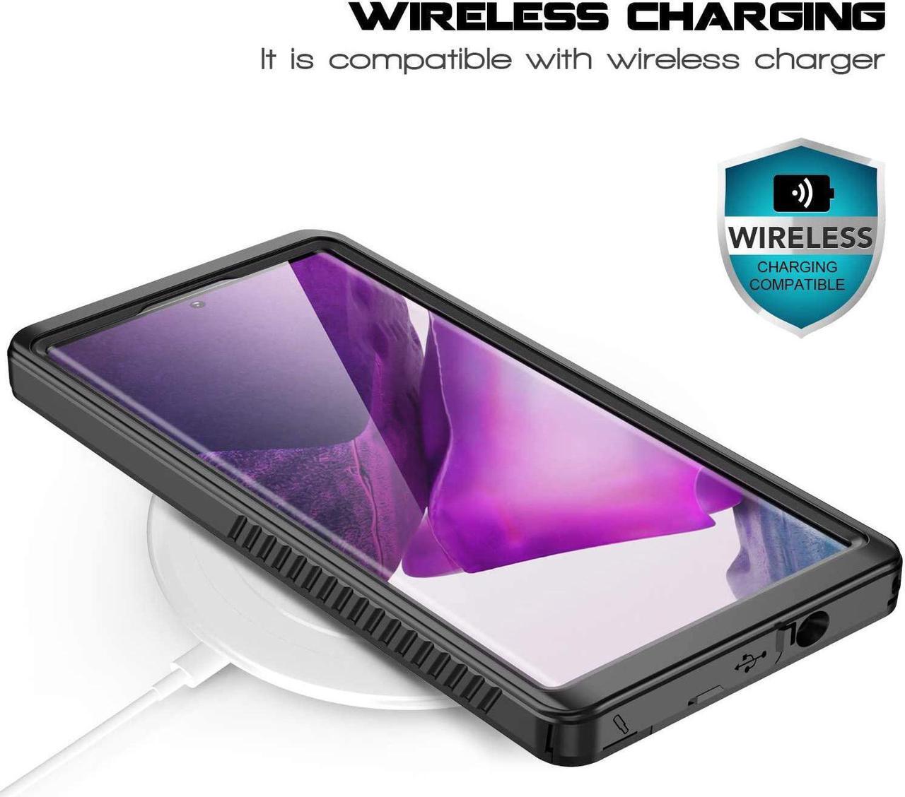 Alt view image 5 of 7 - Galaxy Note 20 Ultra Waterproof Case, Built-in Screen Protector Full-Body Protection Heavy Duty Shock-Proof dust-Proof Cover Case for Samsung Galaxy Note 20 Ultra 6.9 inch Black