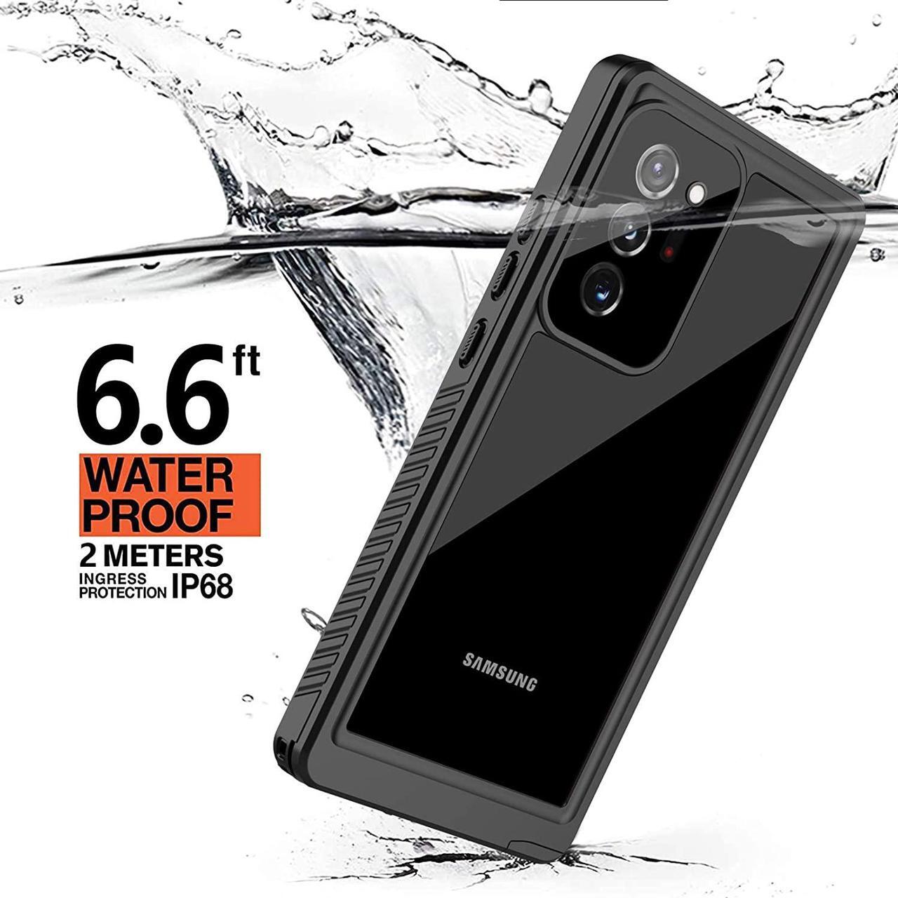Alt view image 4 of 7 - Galaxy Note 20 Ultra Waterproof Case, Built-in Screen Protector Full-Body Protection Heavy Duty Shock-Proof dust-Proof Cover Case for Samsung Galaxy Note 20 Ultra 6.9 inch Black