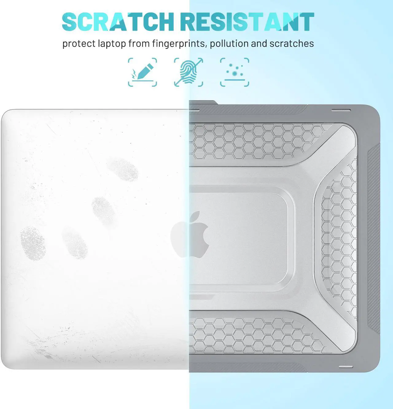 Alt view image 3 of 7 - MacBook Pro 13 Case Model A2338 M1 A2289 A2251 A2159 A1989, Shockproof Hard Shell Cover with Fold Kickstand and Keyboard Skin Cover for MacBook Pro 13 Inch with Touch Bar