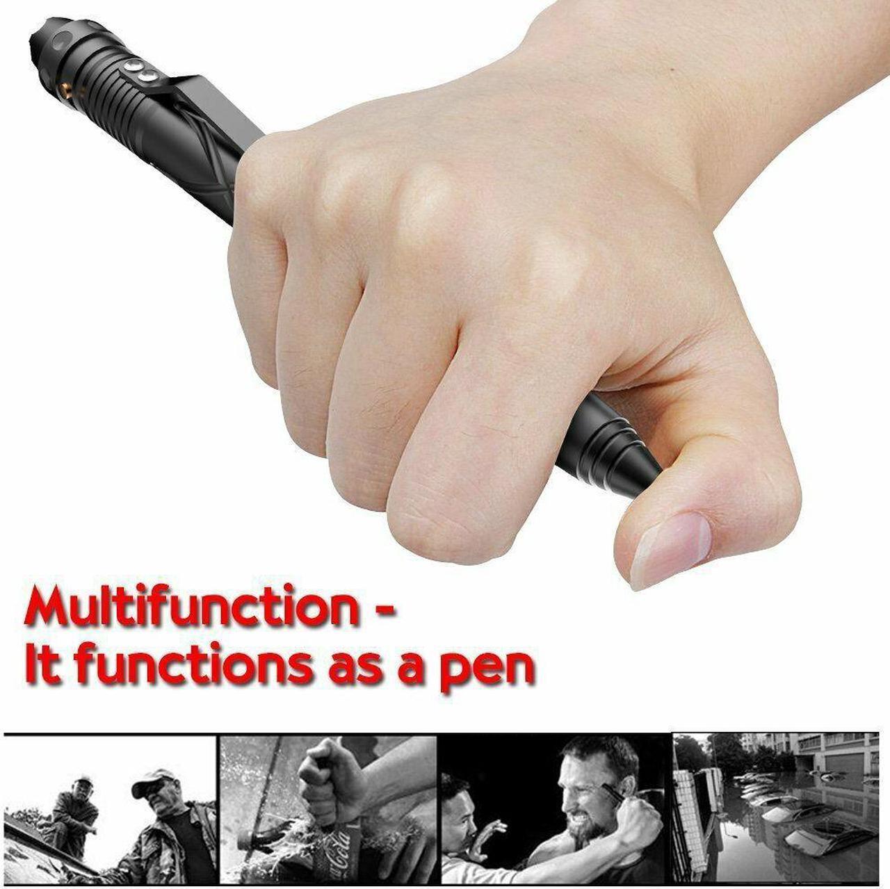 Alt view image 3 of 7 - Tactical Self Defense Tactical Penlight Water Resistant LED Flashlight Torch For Hunting Camping Hiking Fishing Self-Defense Emergency