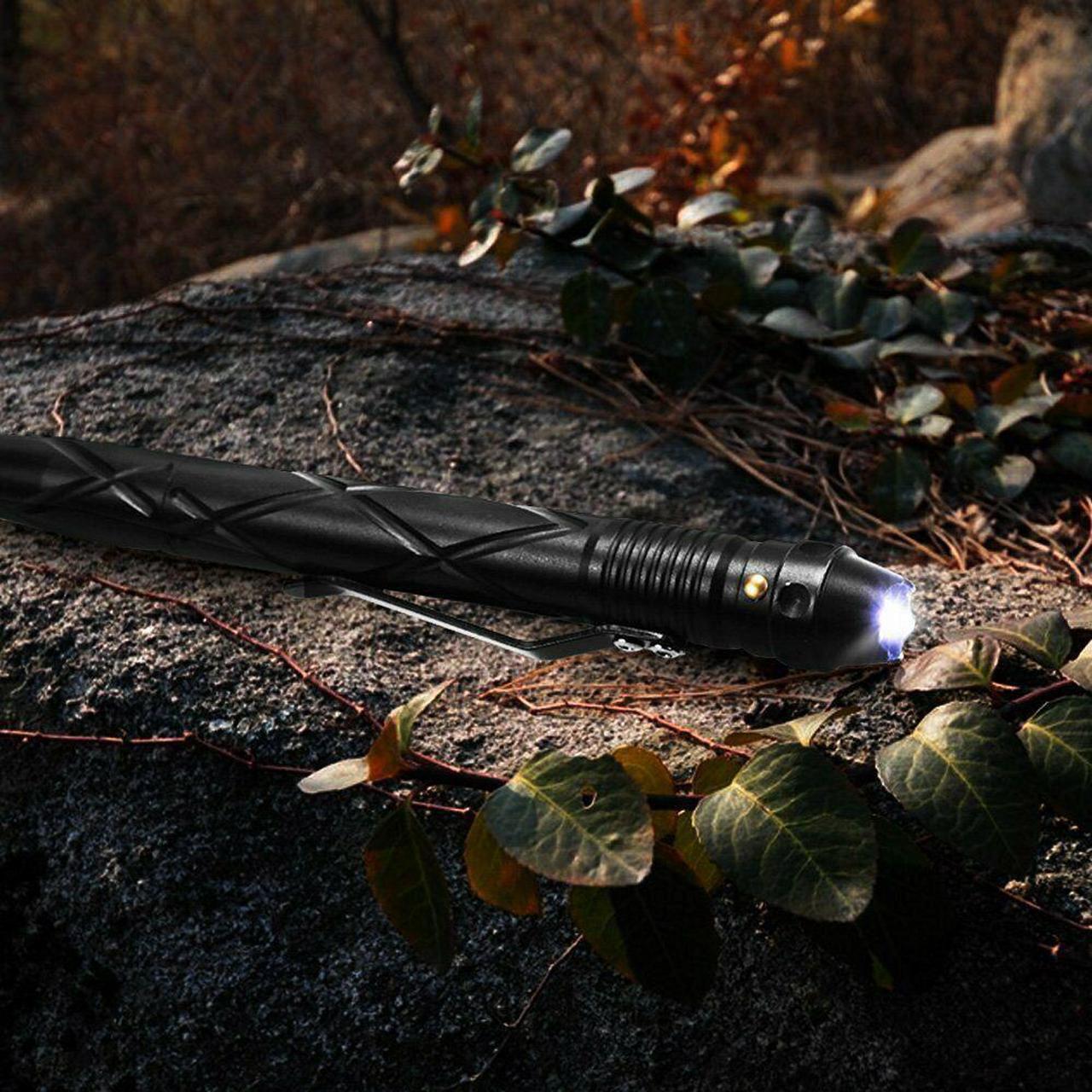 Alt view image 7 of 7 - Tactical Self Defense Tactical Penlight Water Resistant LED Flashlight Torch For Hunting Camping Hiking Fishing Self-Defense Emergency