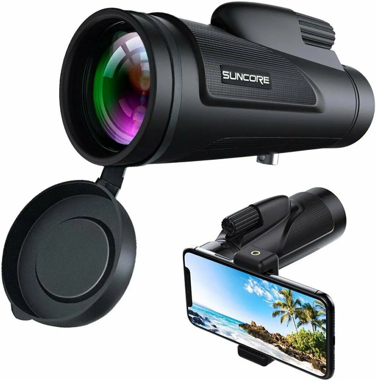 Main image of Monocular Telescope 12x50 High Power Waterproof Monocular Scope with Phone Mount & Hose Tripod Monocular Compact Fogproof Scope BAK4 Prism FMC Monoculars for Adults Hunting Camping Travelling Wildlife