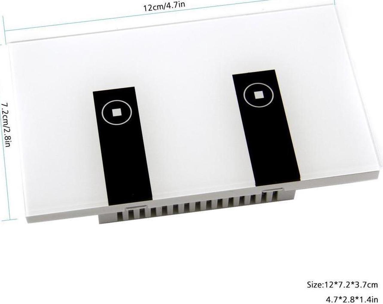 Alt view image 2 of 7 - WIFI Smart Wall Light Home Switch 2 Gang Wireless in Wall Glass Touch Panel Plate Works with Alexa Echo Google Home Remote Control Lights by Android/IOS APP