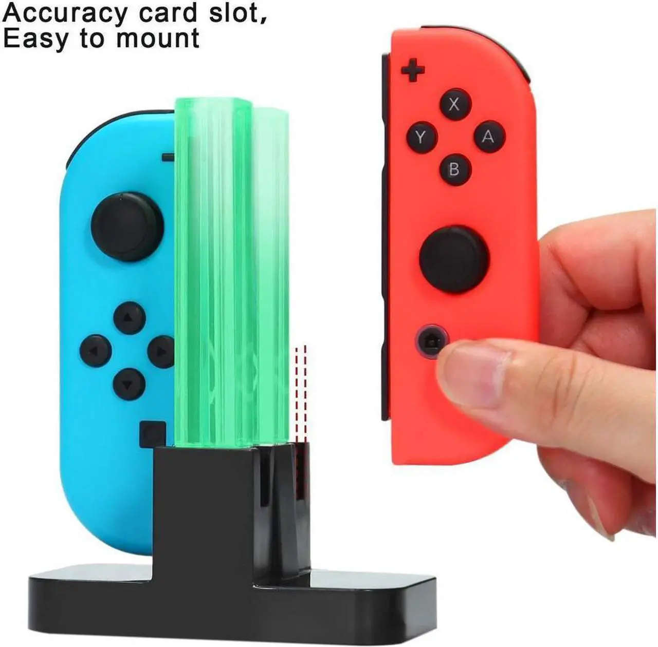Alt view image 3 of 6 - Nintendo Switch Joy-Con Charging Dock 4 in 1 Joy-Con Charger Station for Nintendo Switch Controller with Individual LEDs indication