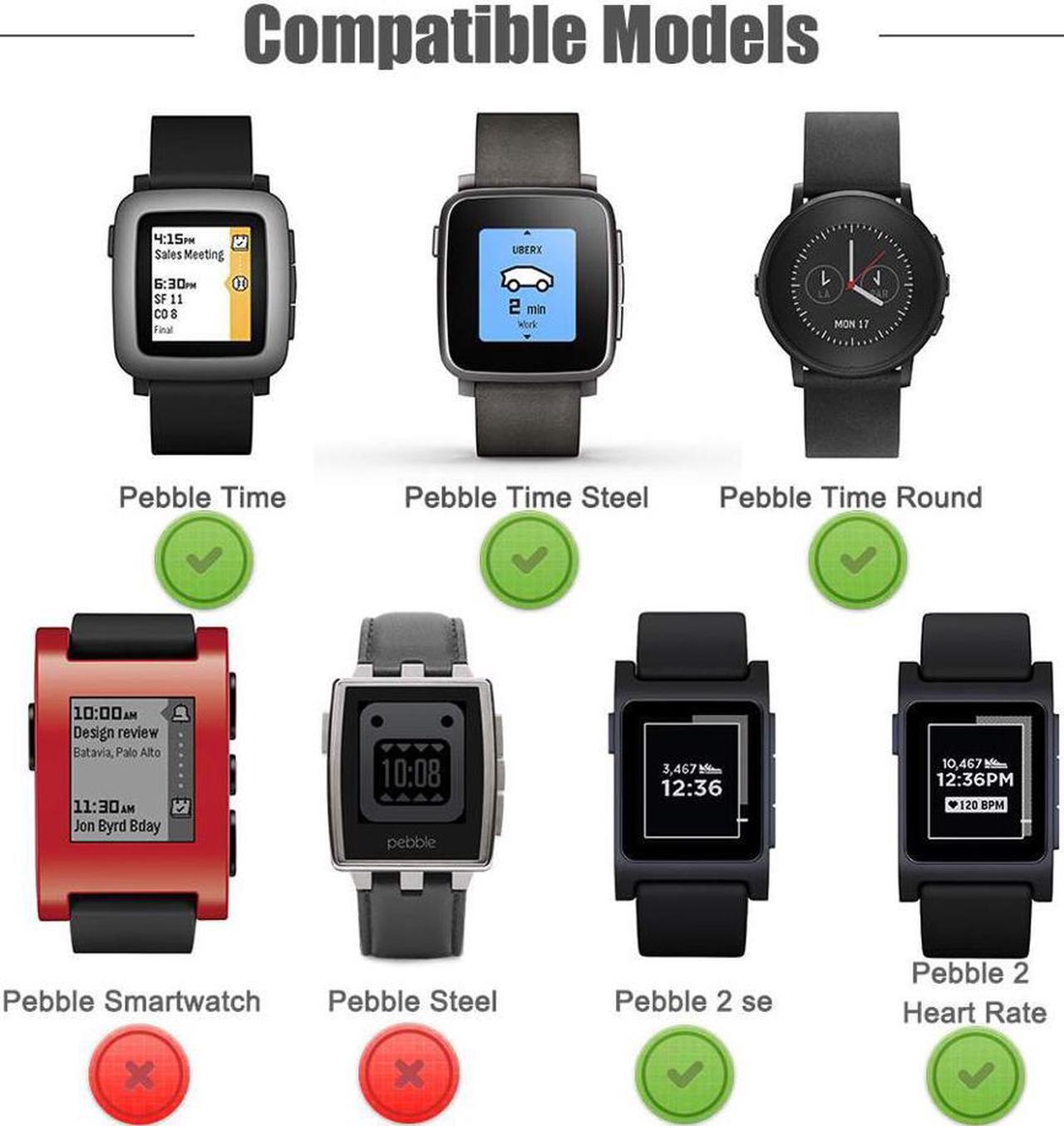 Alt view image 5 of 6 - Pebble Time Charger Pinhen Replacement USB Charger Cable Cord For Pebble Time/Time Steel/Time Round Smart (Pebble Time Charger Black)