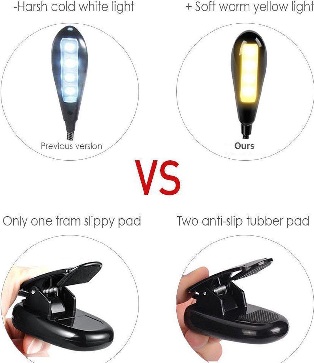 Alt view image 4 of 7 - Rechargeable LED Book Light Dimmable Clip On Reading Lamp for Bed Shelves Kindle