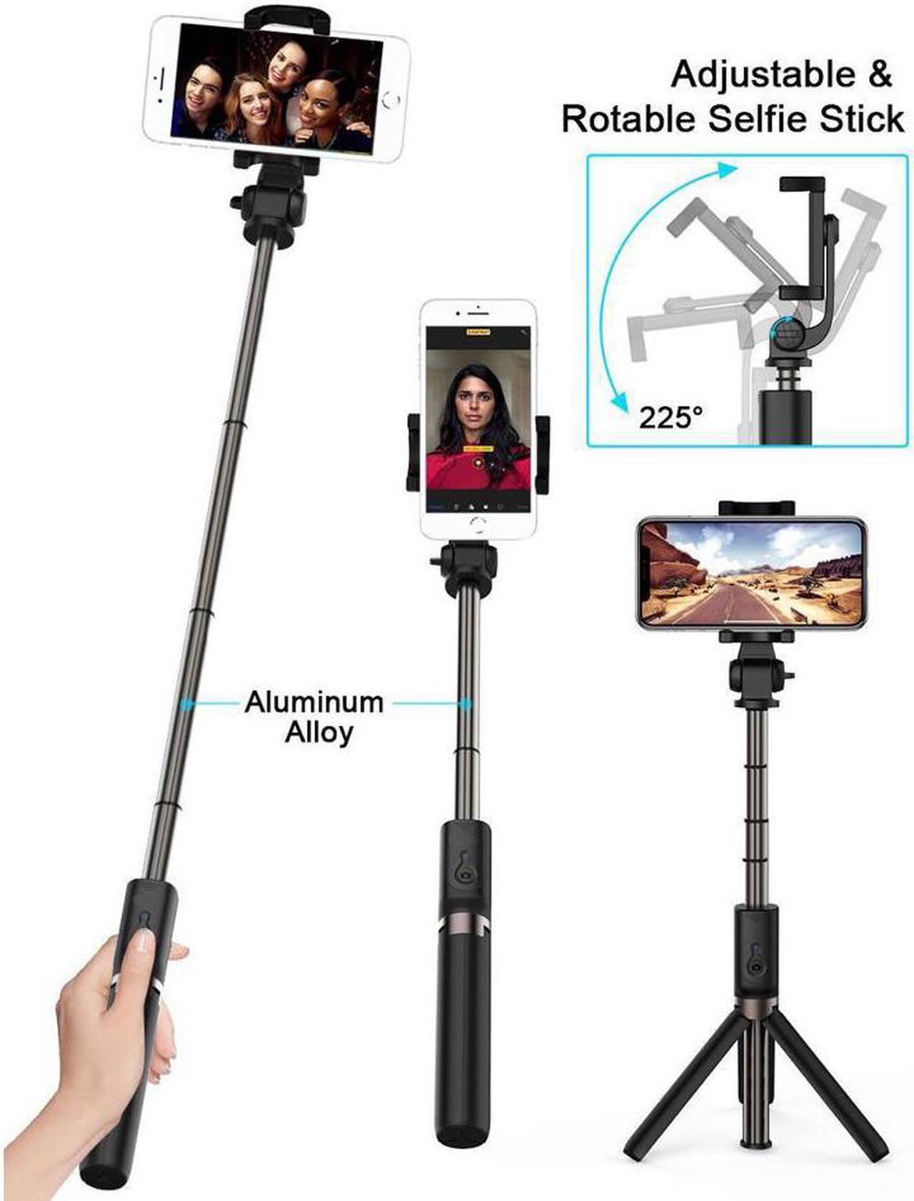 Alt view image 3 of 7 - Bluetooth Selfie Stick Tripod Wireless Remote for iPhone X 8 7 6 Samsung Android