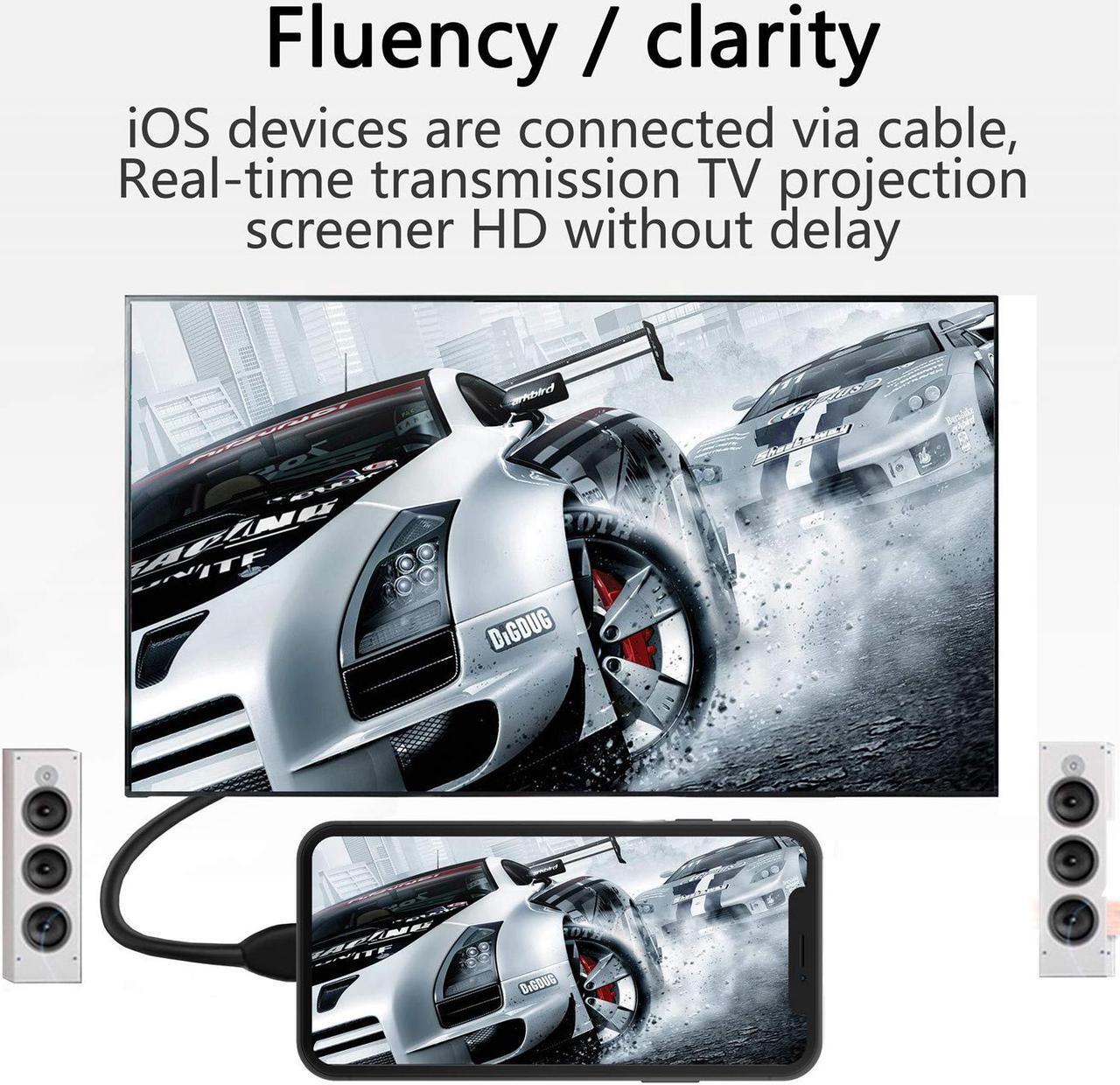 Alt view image 3 of 7 - Wireless and Wired 2 in 1 Display Dongle 1080P HDMI Display Receiver for TV Projector, Compatible with Android iOS Smartphone Tablet Apple iPhone iPad Mac Windows, Support Airplay DLNA Miracast