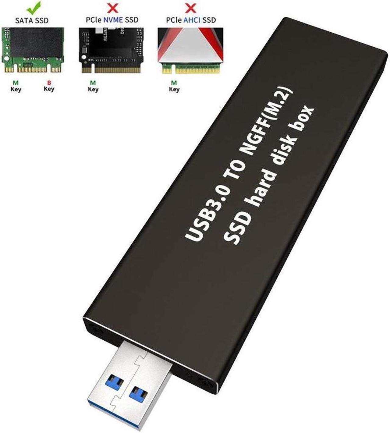 Main image of M.2 SSD USB Enclosure, NGFF Portable USB 3.0 Case, External M.2 SSD Reader, SATA Based Key B Solid State Drive Adapter Converter as External Hard Drive Support 2230 2242 2260 2280