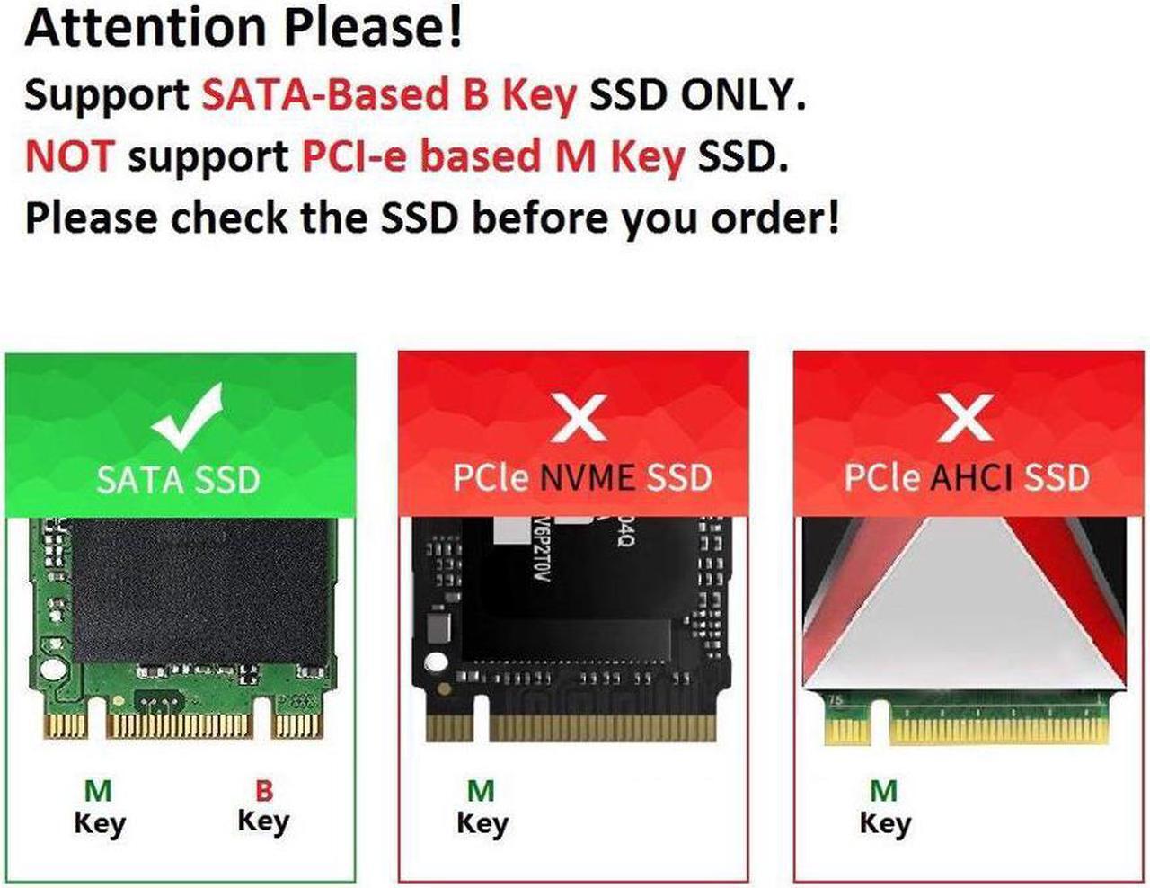 Alt view image 3 of 6 - M.2 SSD USB Enclosure, NGFF Portable USB 3.0 Case, External M.2 SSD Reader, SATA Based Key B Solid State Drive Adapter Converter as External Hard Drive Support 2230 2242 2260 2280