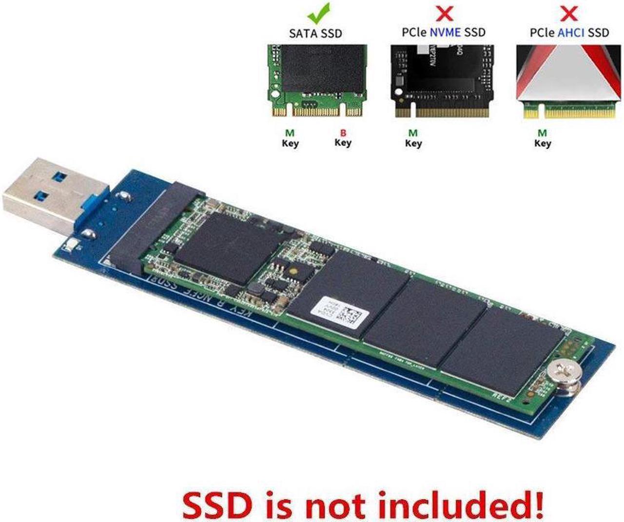 Alt view image 5 of 6 - M.2 SSD USB Enclosure, NGFF Portable USB 3.0 Case, External M.2 SSD Reader, SATA Based Key B Solid State Drive Adapter Converter as External Hard Drive Support 2230 2242 2260 2280