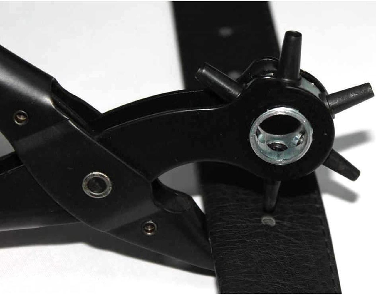 Alt view image 5 of 7 - Revolving Leather Hole Punches -2 Year Warranty -Professional Puncher for Belt, Saddle, Tack, Watch Strap, Shoe, Fabric, Paper, Eyelet - Easily Punches Perfect Round Holes in 2.0 mm- 4.5 mm