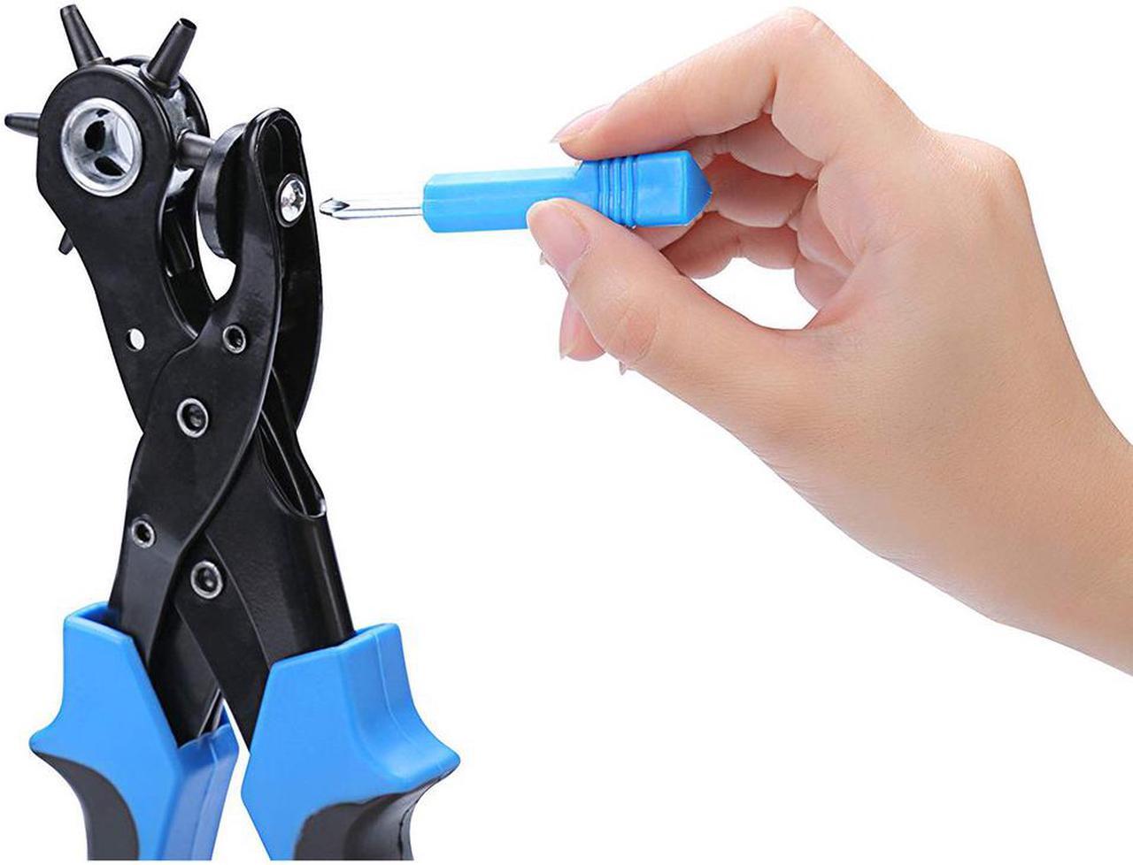 Alt view image 4 of 7 - Revolving Leather Hole Punches -2 Year Warranty -Professional Puncher for Belt, Saddle, Tack, Watch Strap, Shoe, Fabric, Paper, Eyelet - Easily Punches Perfect Round Holes in 2.0 mm- 4.5 mm