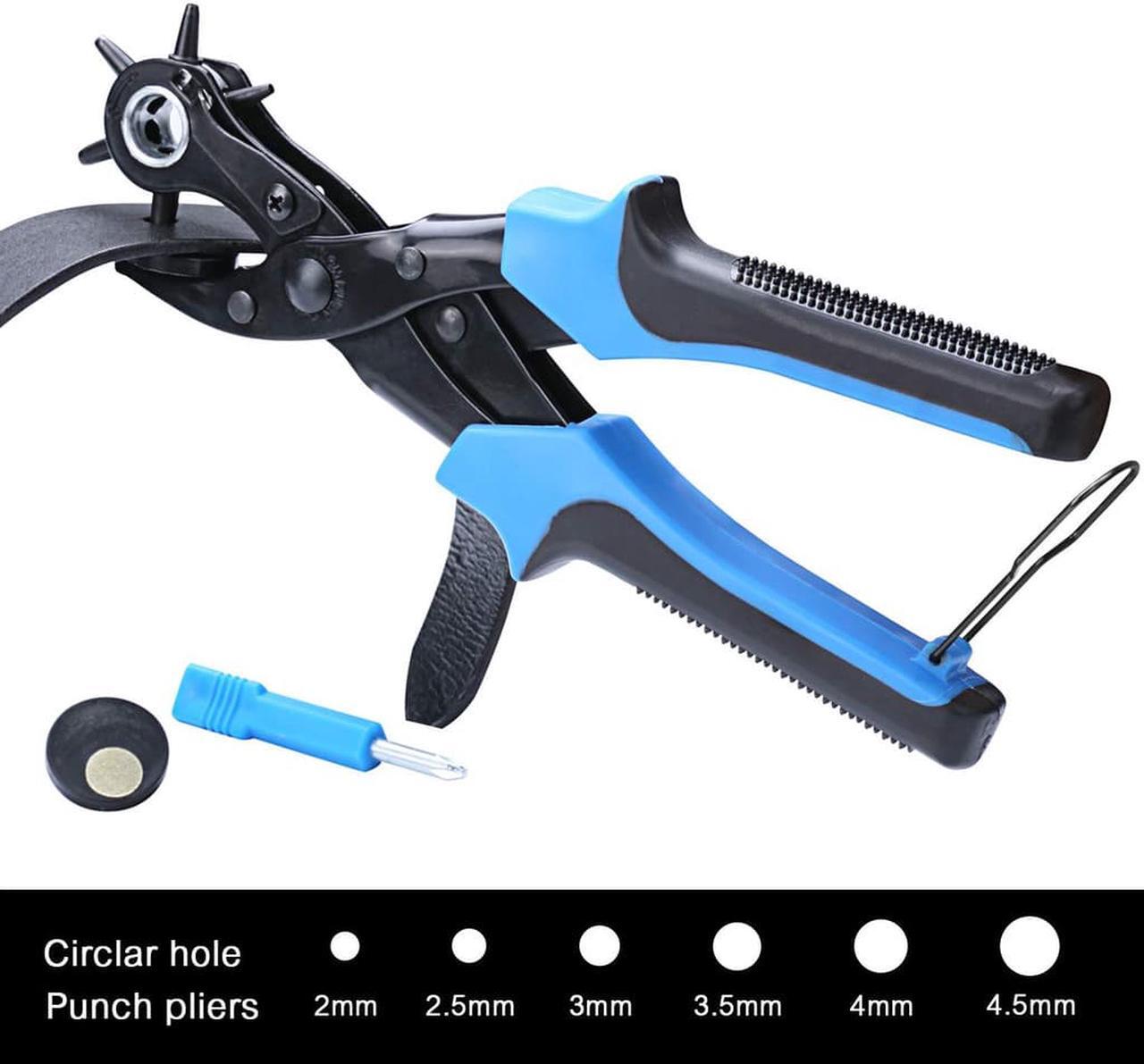 Alt view image 7 of 7 - Revolving Leather Hole Punches -2 Year Warranty -Professional Puncher for Belt, Saddle, Tack, Watch Strap, Shoe, Fabric, Paper, Eyelet - Easily Punches Perfect Round Holes in 2.0 mm- 4.5 mm