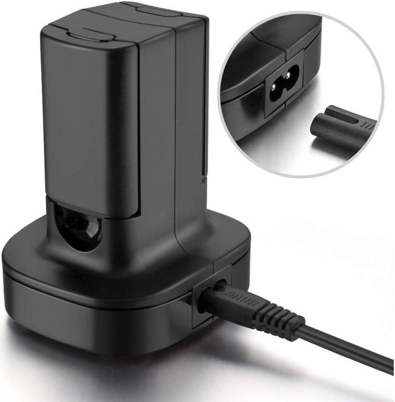 Alt view image 4 of 7 - For Xbox 360 2 Pack Rechargeable Battery Pack with Dual Charging Station Dock Charger Stand Base