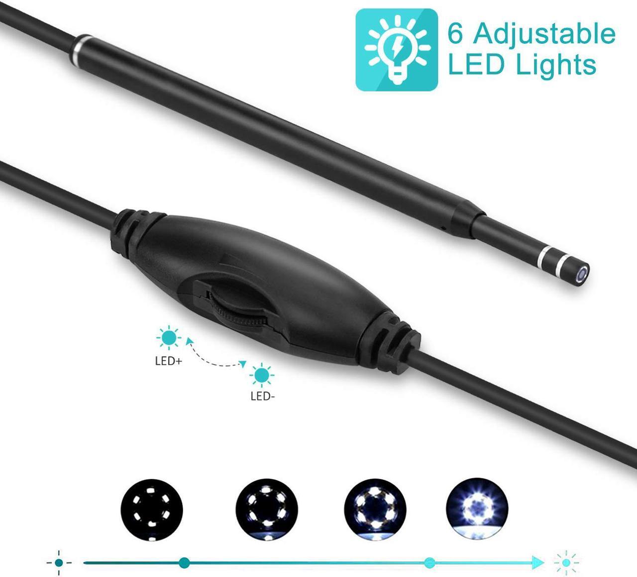 Alt view image 5 of 7 - Ear Camera,Wireless Otoscope with 1.3 MP HD Digital, WiFi Ear Scope for Ear Cleaning, Waterproof Otoscope with 6 Adjustable LED Lights for iPhone, Android and Windows