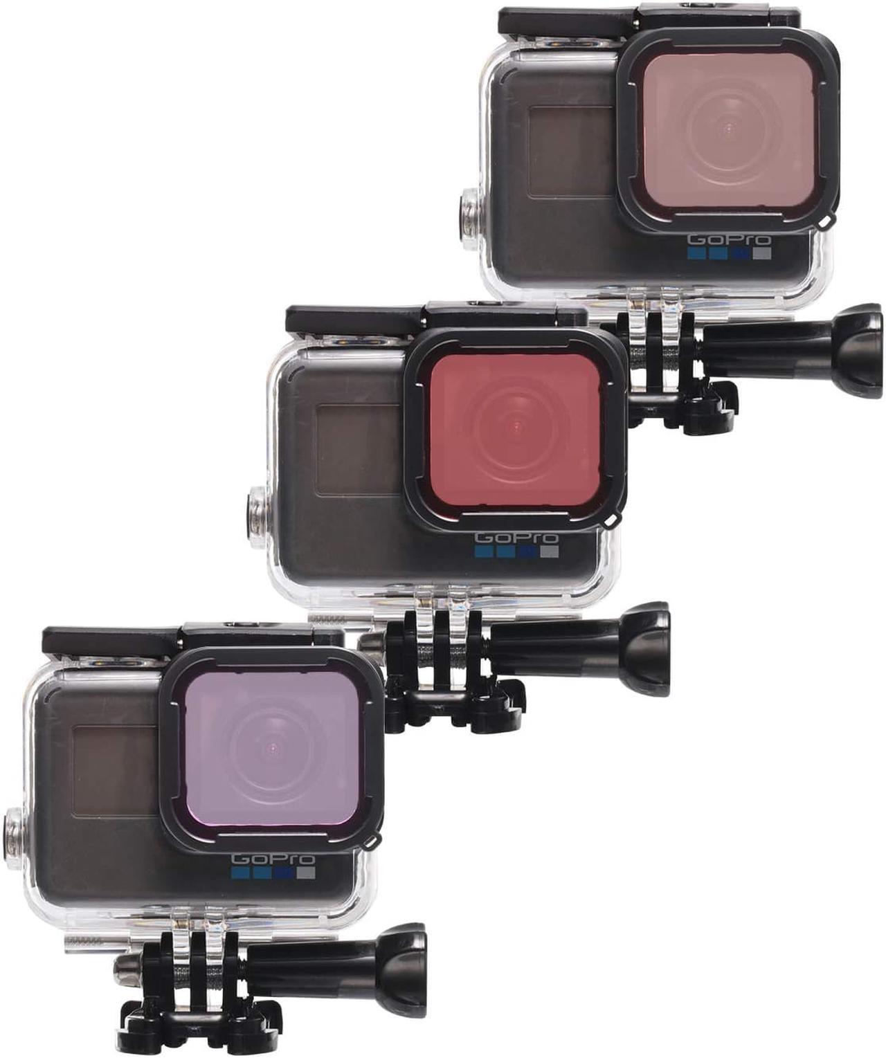 Alt view image 2 of 7 - 3 in 1 Snorkel Diving Underwater Red / Pink / Purple Lens Filter in Seawater & Freshwater for Waterproof Official Housing of GoPro Hero (2018) / GoPro 7 Black / 6 / 6 Black / Hero 5 / 5 Black