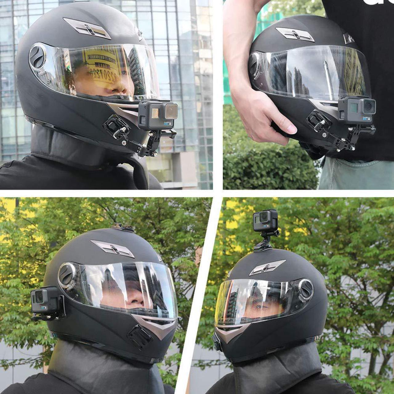 Alt view image 5 of 7 - Motorcycle Helmet Chin Swivel 3 Way Pivots Rotation Mount Kit for GoPro Hero 7 Gopro 2018 Gopro 6 5 4 3 / Gopro Hero Black Session Xiaomi Yi SJCAM and Other Action Camera