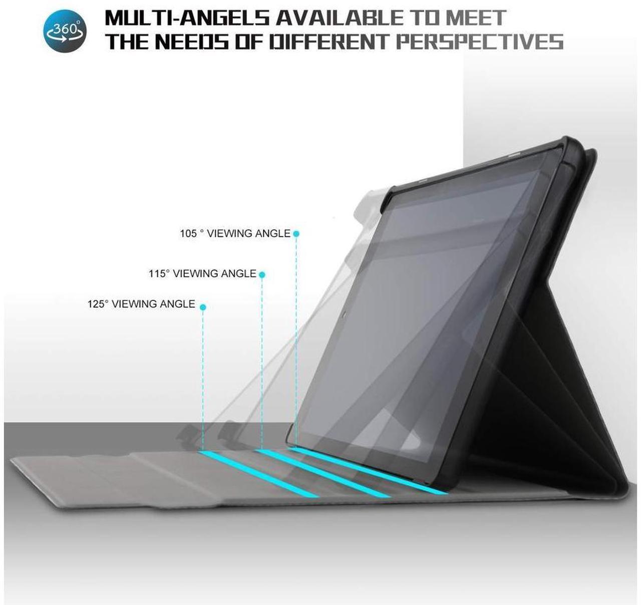 Alt view image 5 of 7 - Keyboard Case for Samsung Galaxy Tab A 10.5 Case with Detachable Wireless Bluetooth Keyboard Smart Stand Cover for Samsung Galaxy Tab A 10.5 2018 Release SM-T590 (Wi-Fi) SM-T595 (LTE) Tablet