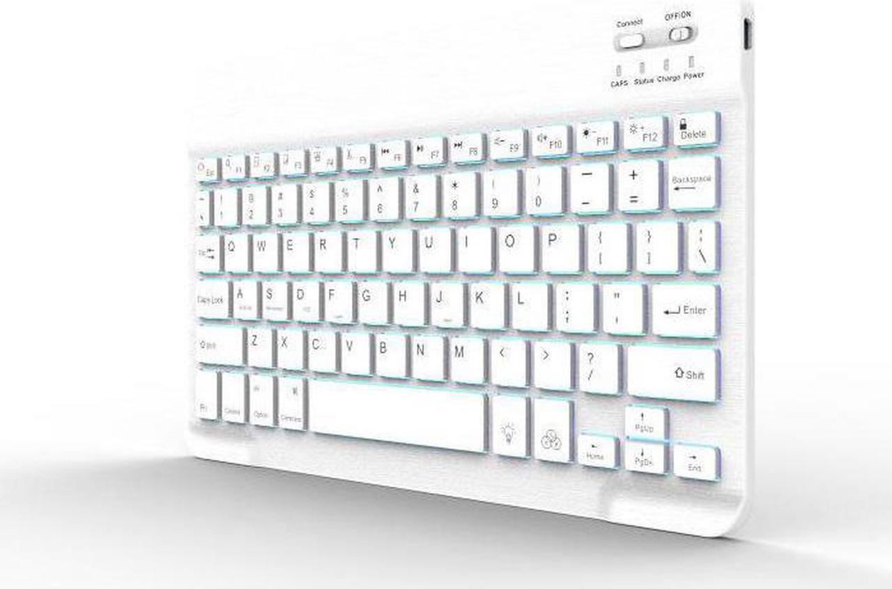 Main image of WERLEO Universal Slim Portable Wireless Bluetooth 3.0 7 Colors Backlit Keyboard with Built in Rechargeable Battery Black