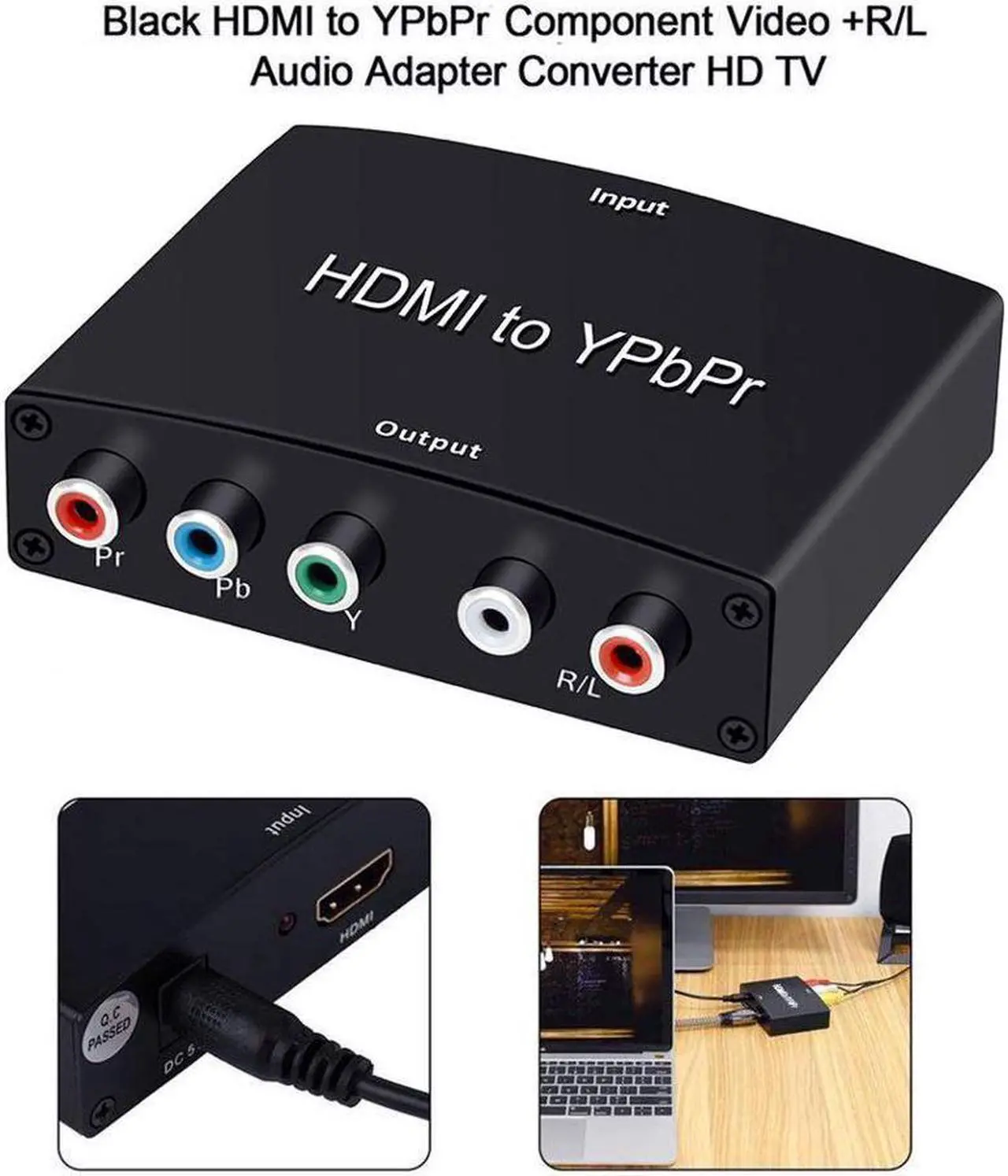 Alt view image 3 of 7 - HDMI to YPbPr Converter 4K 1080P HDMI to YPbPr Adapter with HD Video Support PS3 DVD Xbox 360 to HDTV Monitor and Projector