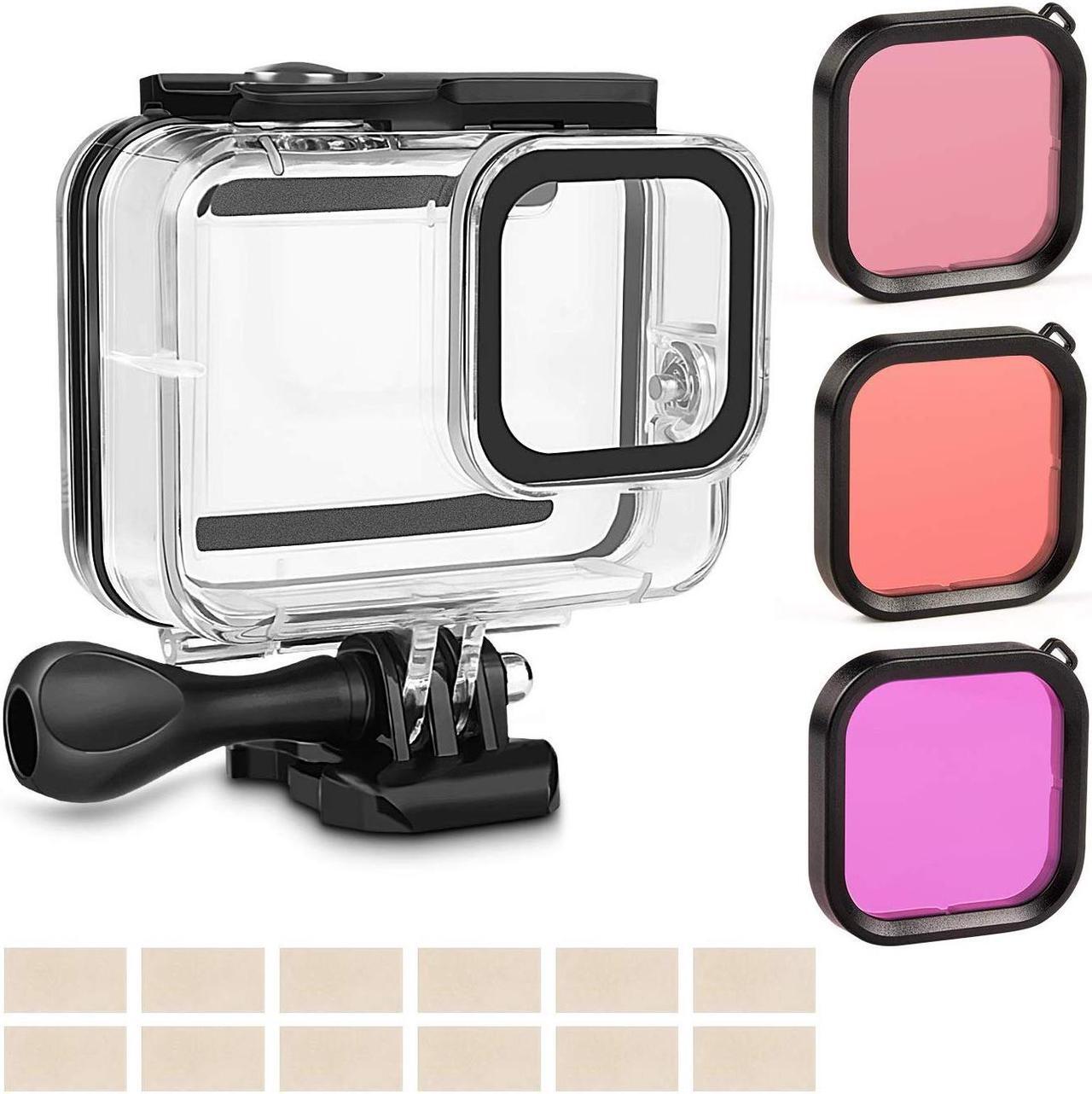 Main image of Waterproof Housing Case Filter Kit for GoPro Hero 8 Black, Waterproof Case Diving Protective Housing + 3 Pack Dive Filter + 10 PCS Anti Fog Inserts Accessories for GoPro Action Camera