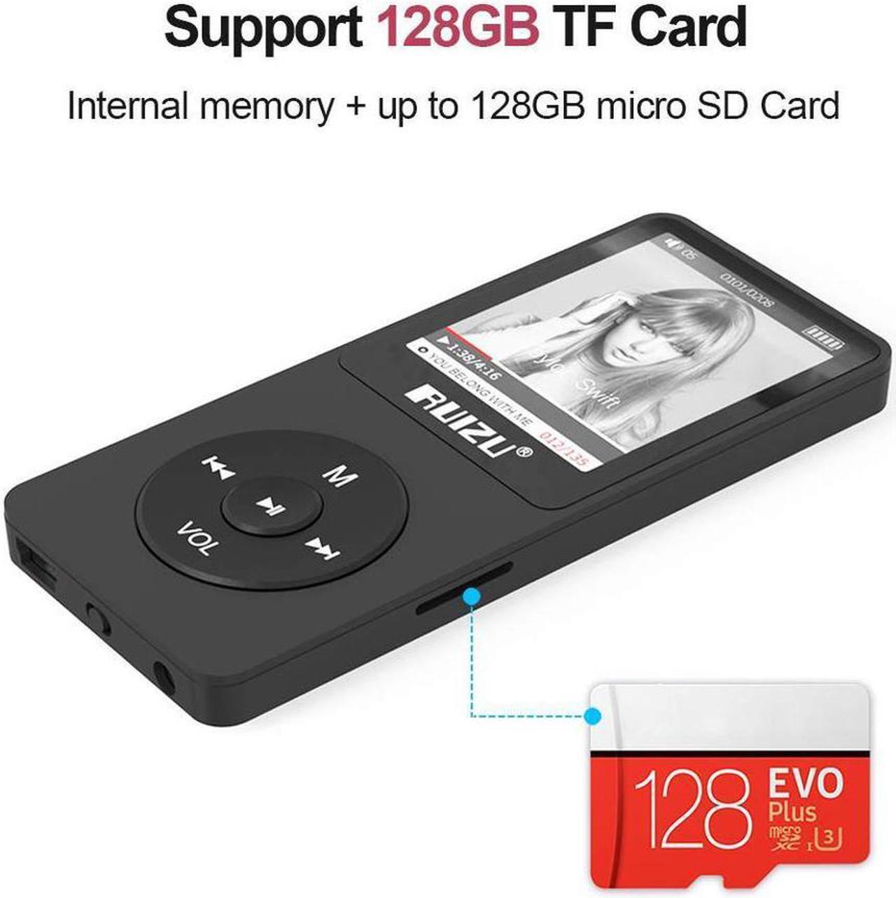 Alt view image 3 of 7 - MP3 Player Werleo Ultra Slim Music Player with FM Radio Voice Recorder Video Play Text Reading 80 Hours Playback and Expandable Up to 128 GB