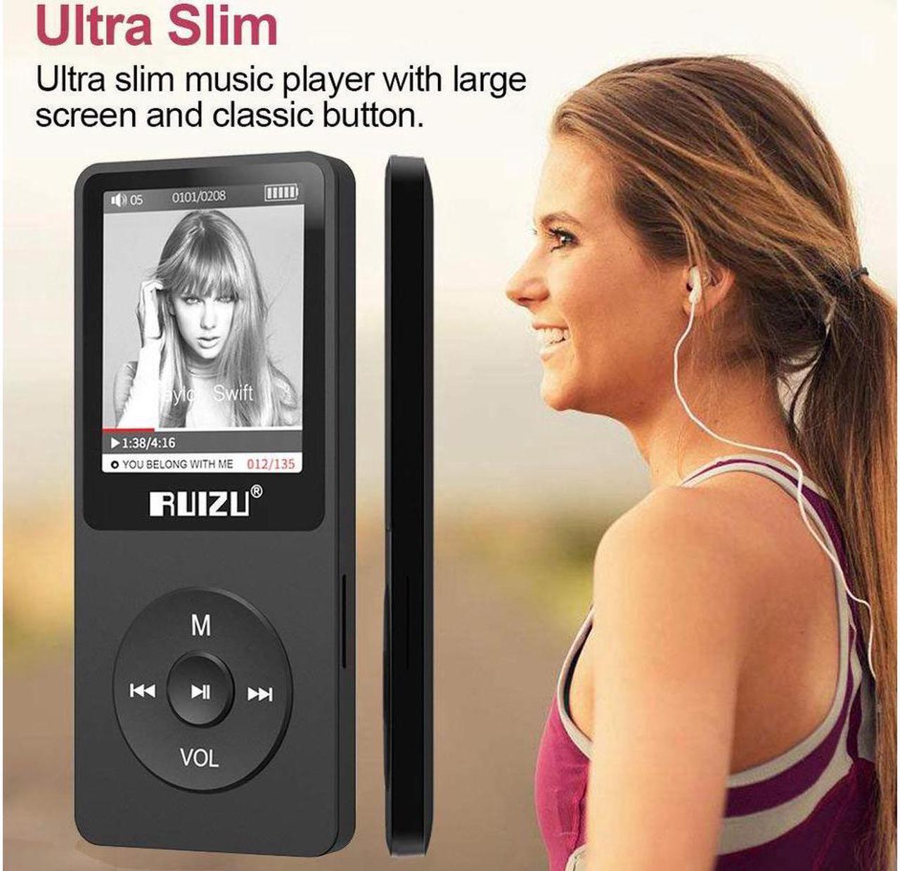 Alt view image 2 of 7 - MP3 Player Werleo Ultra Slim Music Player with FM Radio Voice Recorder Video Play Text Reading 80 Hours Playback and Expandable Up to 128 GB