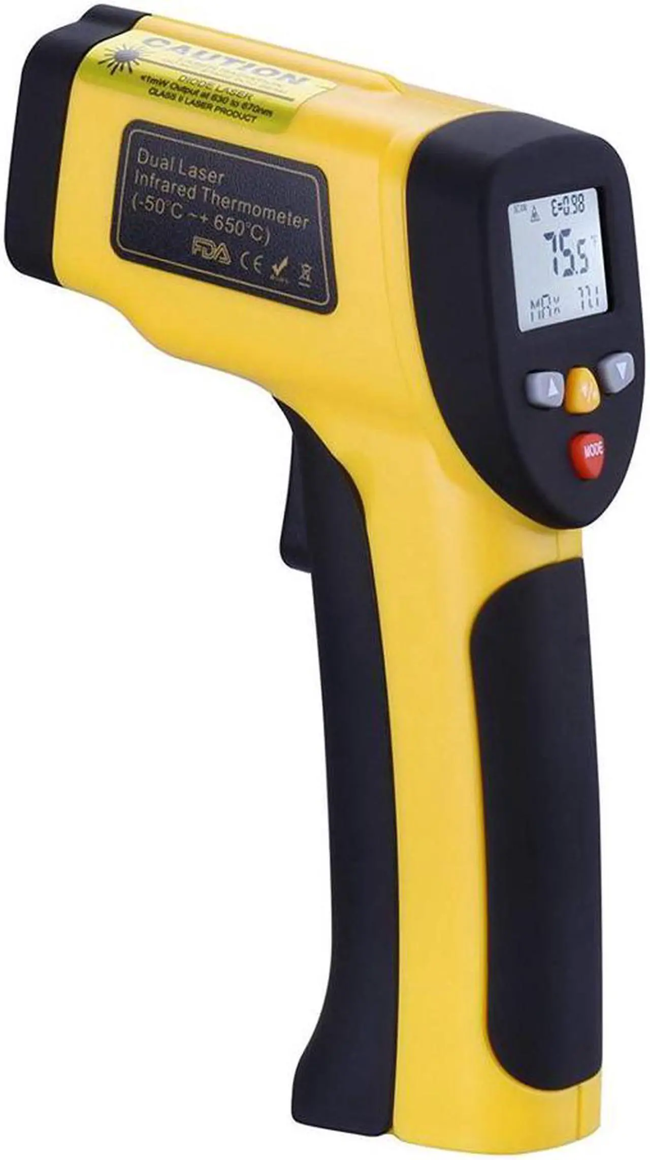 Main image of Infrared Thermometer Werleo Dual Laser Thermometer Temperature Gun Non-contact Surface Digital IR Thermometer -58?~1202? (-50? to 650?) Instant Read Handheld with Adjustable Emissivity