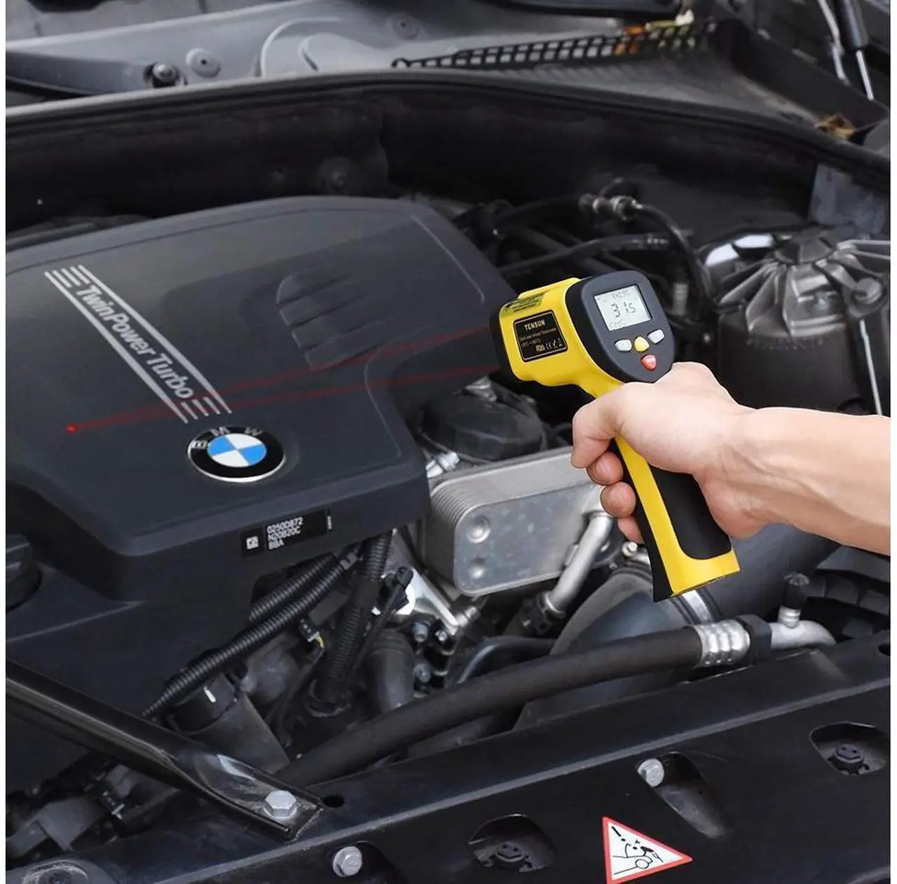 Alt view image 7 of 7 - Infrared Thermometer Werleo Dual Laser Thermometer Temperature Gun Non-contact Surface Digital IR Thermometer -58?~1202? (-50? to 650?) Instant Read Handheld with Adjustable Emissivity