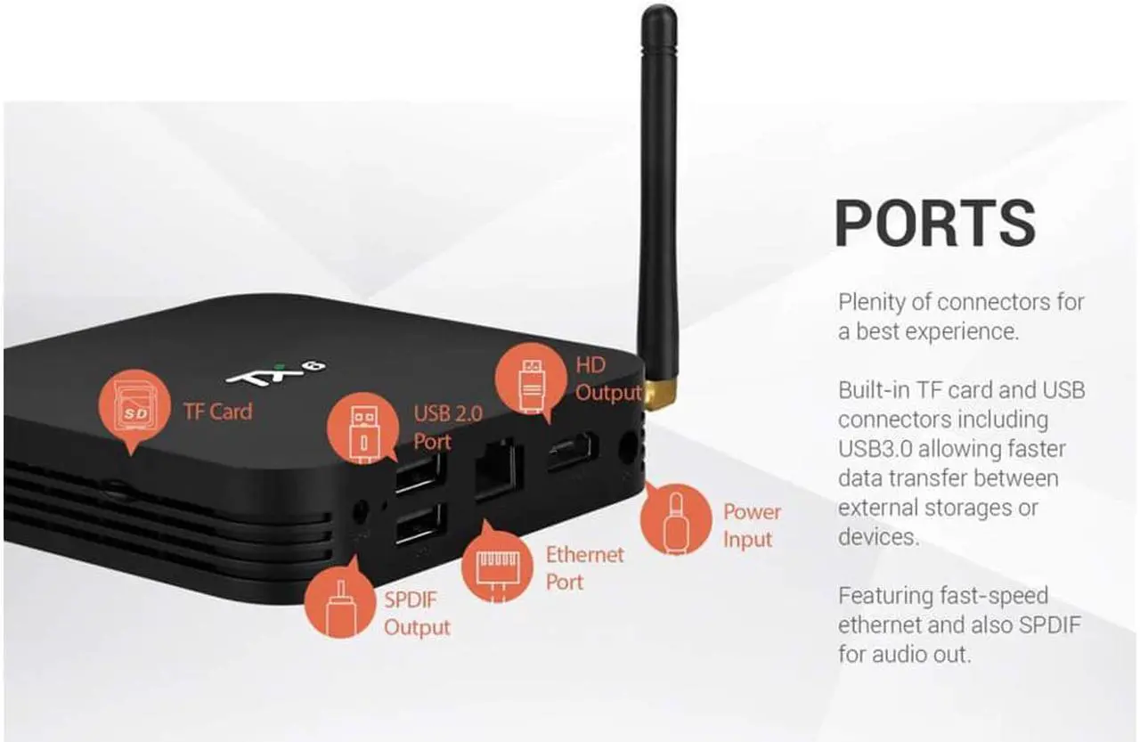 Alt view image 3 of 7 - Android 9.0 TV Box Werleo Android Box 4GB DDR3 64GB ROM BT5.0 Dual WiFi 2.4Ghz + 5Ghz Quad Core 1080p 4K HDR Smart TV Media Box