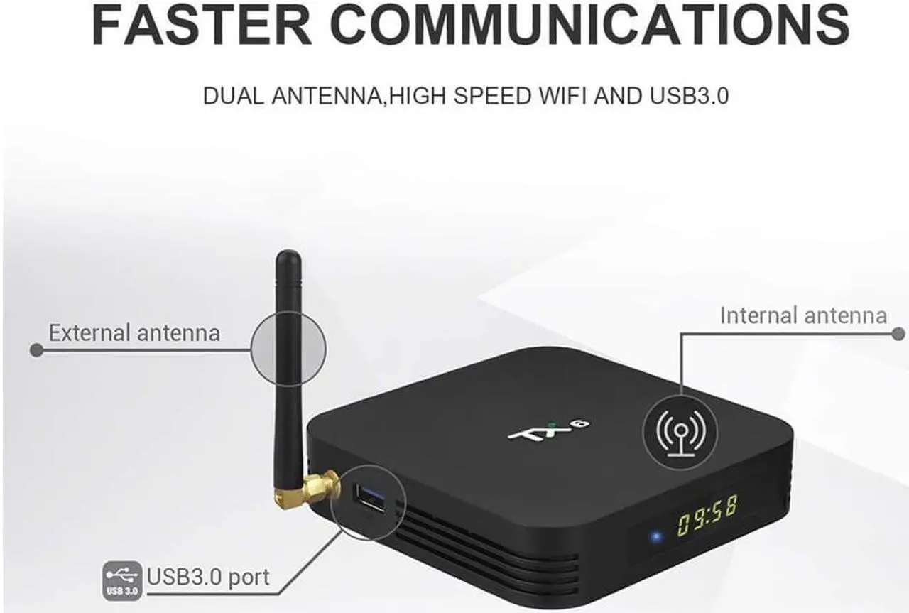 Alt view image 5 of 7 - Android 9.0 TV Box Werleo Android Box 4GB DDR3 64GB ROM BT5.0 Dual WiFi 2.4Ghz + 5Ghz Quad Core 1080p 4K HDR Smart TV Media Box