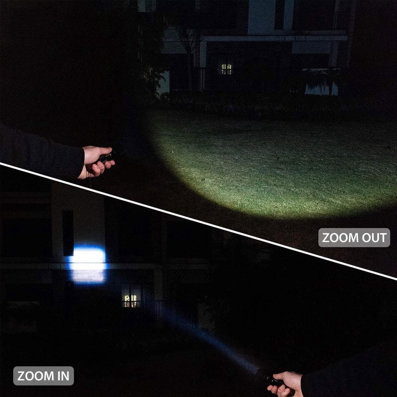 Alt view image 6 of 7 - 1000 Lumen Single Mode Led Flashlight, Super Bright Zoomable Tactical Flashlights, Perfect Handheld Light for Camping, Hiking