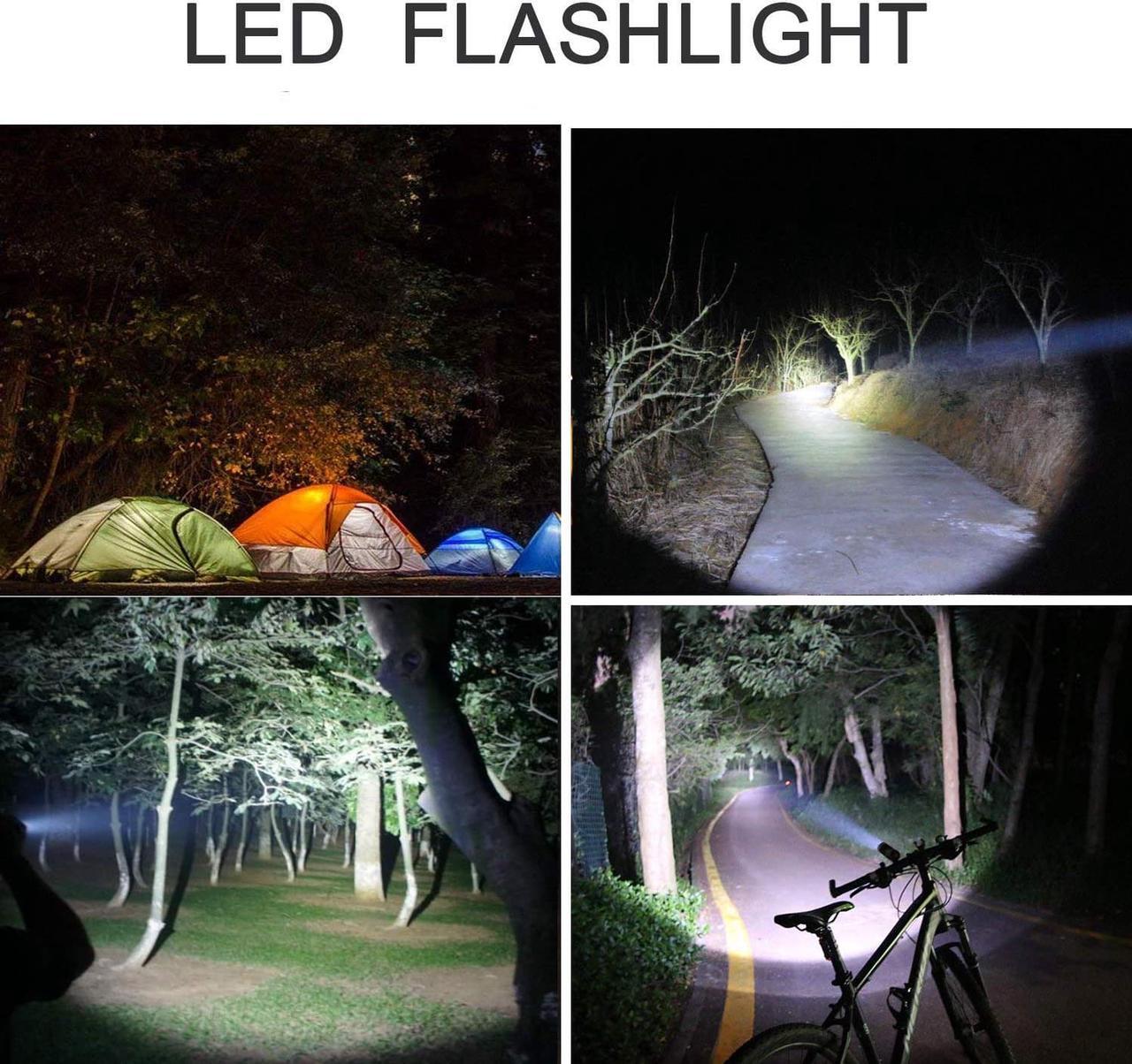 Alt view image 7 of 7 - 1000 Lumen Single Mode Led Flashlight, Super Bright Zoomable Tactical Flashlights, Perfect Handheld Light for Camping, Hiking
