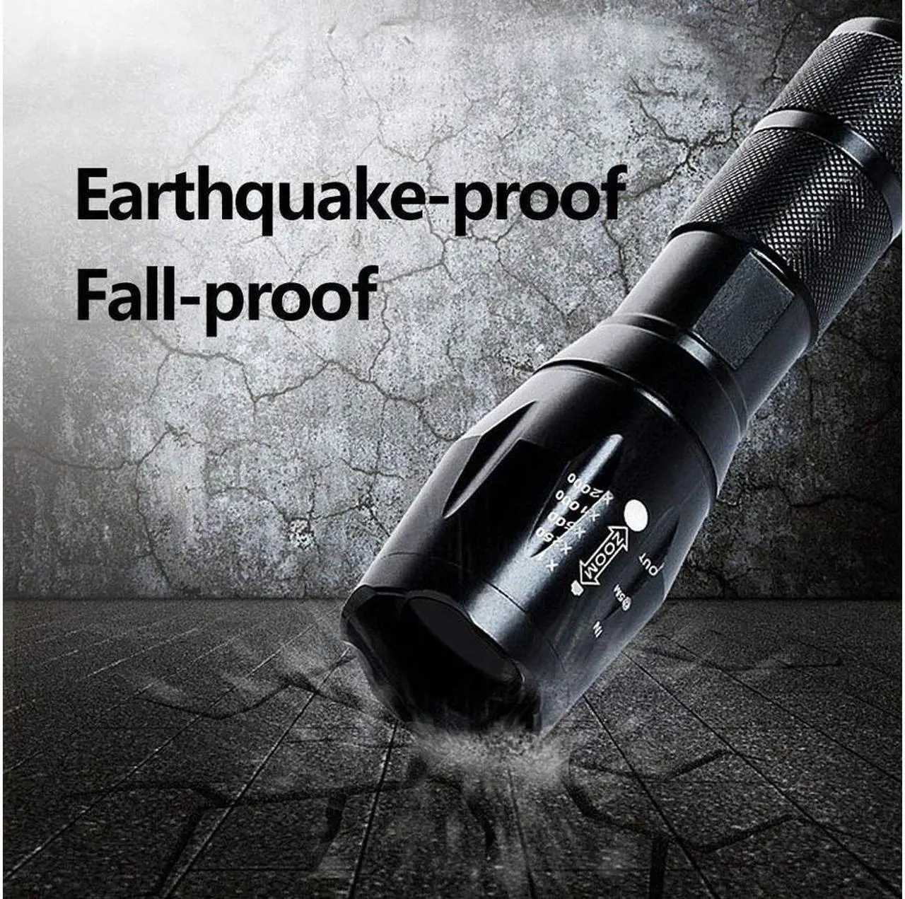 Alt view image 5 of 7 - LED Flashlight 1600 Lumen XML-T6 Handhold Flashlight-Portable Zoomable Waterproof Super Brightness with 5 Light Modes for Indoor / Outdoor 2 pack (Batteries Not Included)