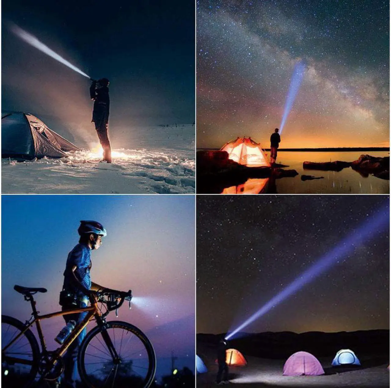 Alt view image 7 of 7 - LED Flashlight 1600 Lumen XML-T6 Handhold Flashlight-Portable Zoomable Waterproof Super Brightness with 5 Light Modes for Indoor / Outdoor 2 pack (Batteries Not Included)