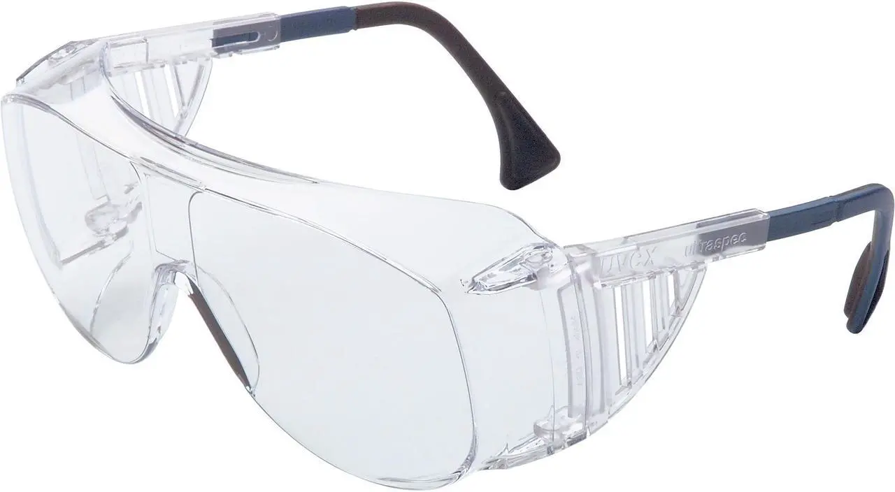 Alt view image 6 of 10 - Uvex 763-S0112 Ultraspec 2001 OTG Safety Eyewear, Clear/Black Frame, Clear Lens