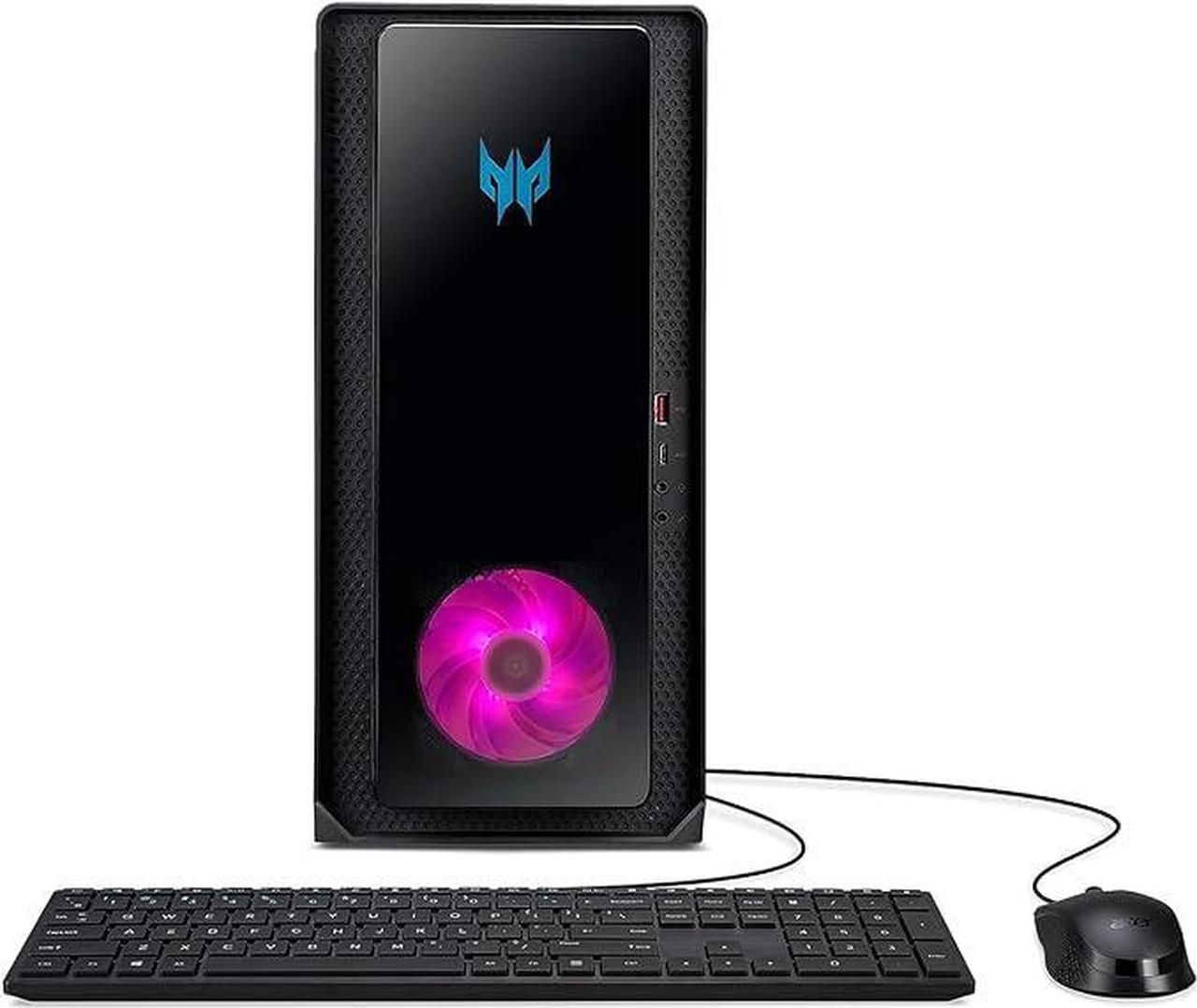 Acer Predator Orion PO3-650 Gaming Desktop - Nvidia GeForce RTX 4060 8G GDDR6 Intel Core i7-13700F 16G DDR5 RAM 1TB SSD Gaming RGB Fan&KB Bluetooth 5.3 W11 Home - 1 Year Manufacturer Warranty