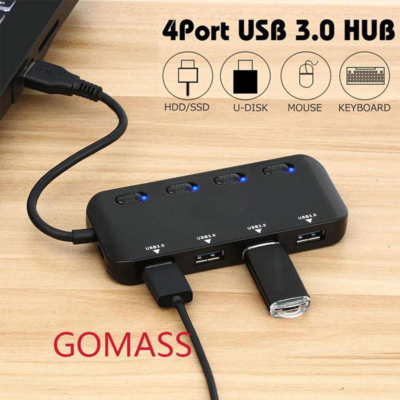 Hub Micro High Speed 4 Port Splitter Tablet Laptop Computer Notebook