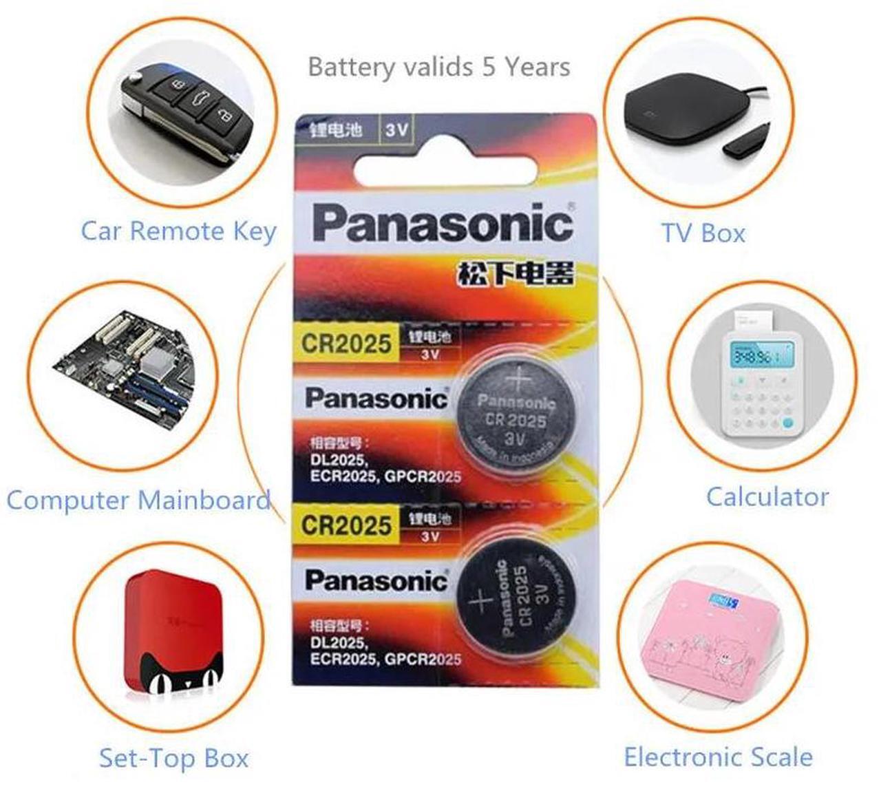 Alt view image 3 of 4 - cr2025 Button Cell Batteries 10PCS/LOT cr 2025 3V Lithium Coin Battery For Watch Calculator Weight Scale