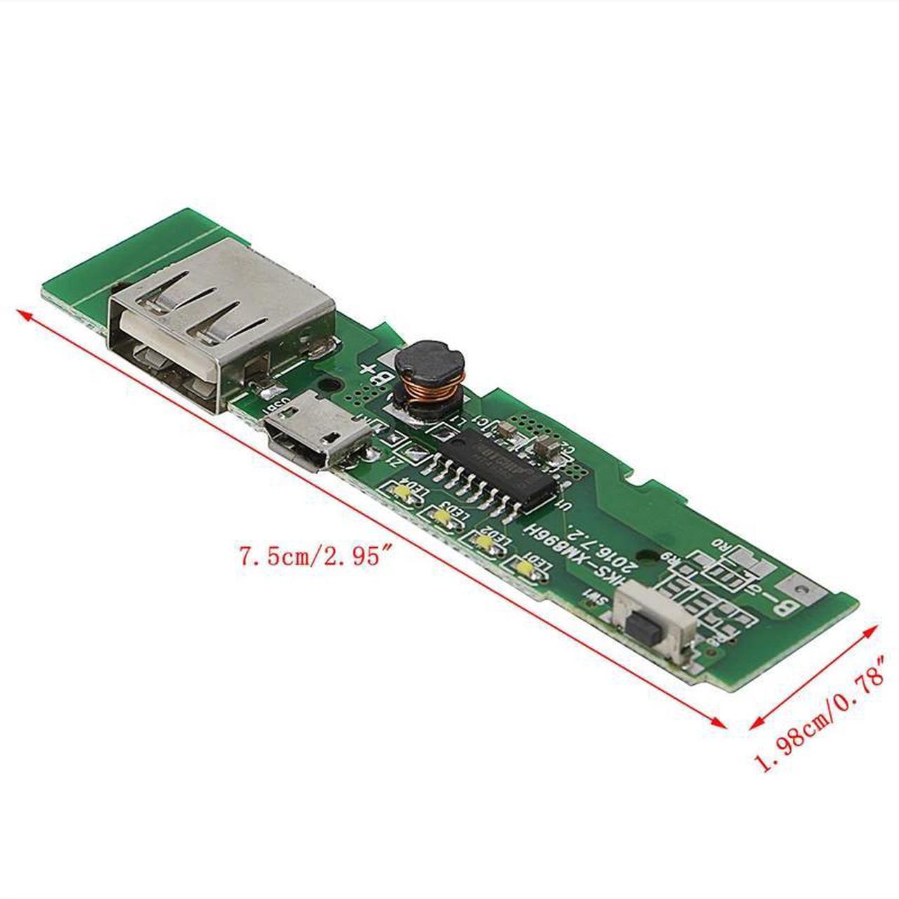 Alt view image 3 of 4 - USB 5V 2A Mobile Phone Power Bank Charger PCB Board Module For 18650 Battery