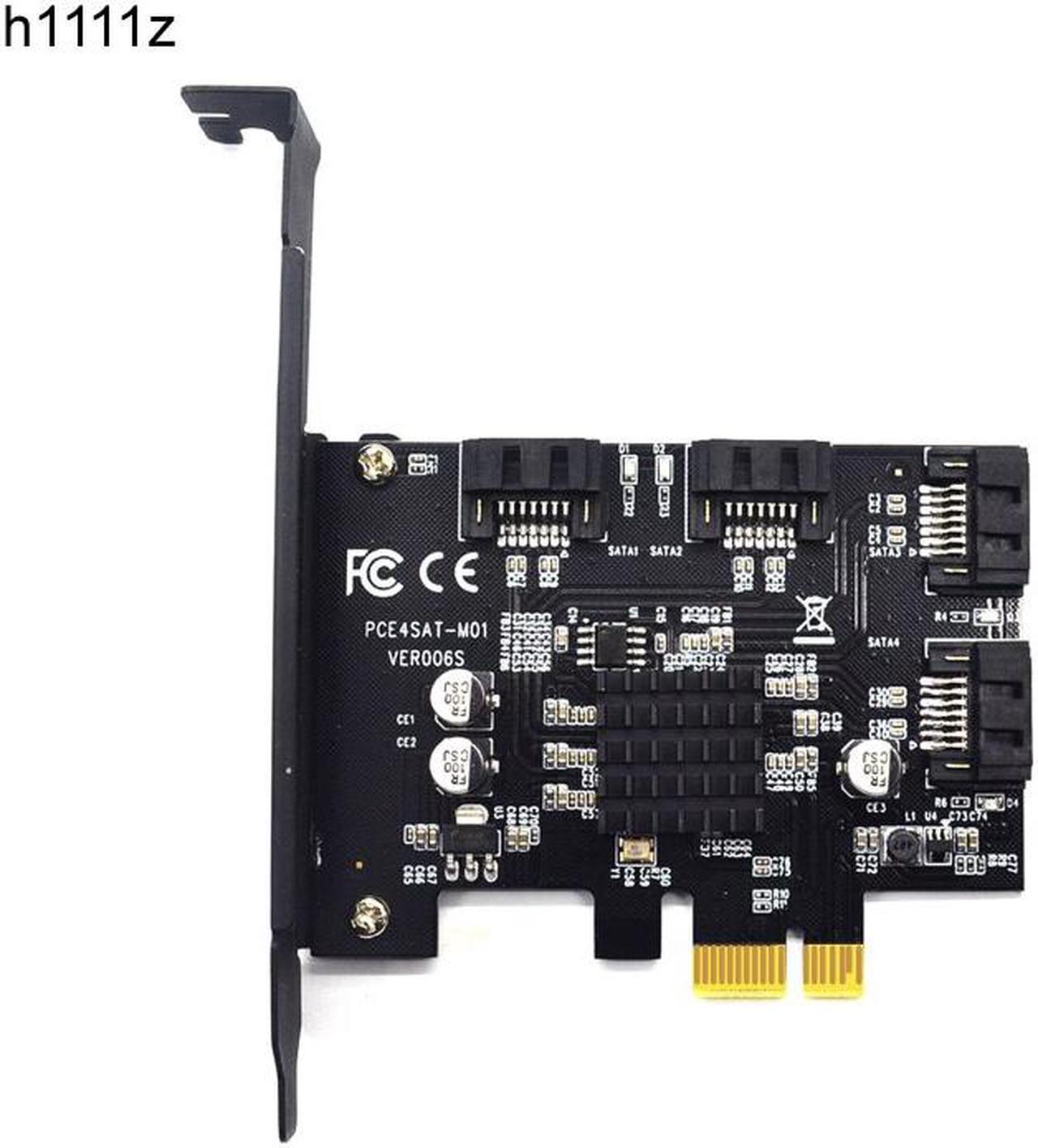 Main image of 4 Ports SATA 6G PCI Express Controller Card PCI-e To SATA III 3.0 Converter Support Low Profile Bracket SATA3 W/ 88SE9215 chip