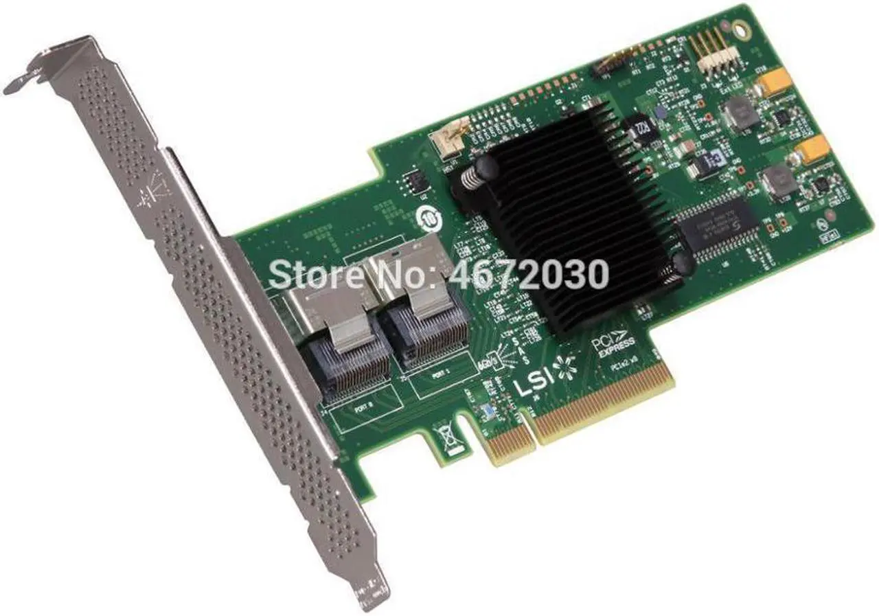 Alt view image 3 of 5 - Broadcom Avago LSIMegaRAID SAS 9240-8i 8port NO-cache SFF8087 6Gb RAID0.1.5 PCI-E 2.0 X8 Controller Card