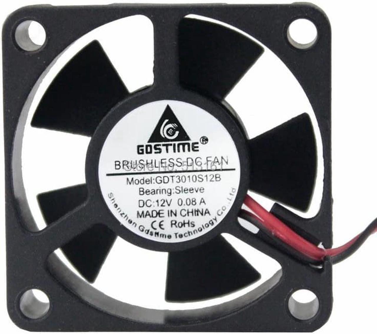 Alt view image 2 of 5 - 20PCS 2Pin 12V 3010S 30x30x10mm 30mm Small Brushless DC Cooler Cooling fan