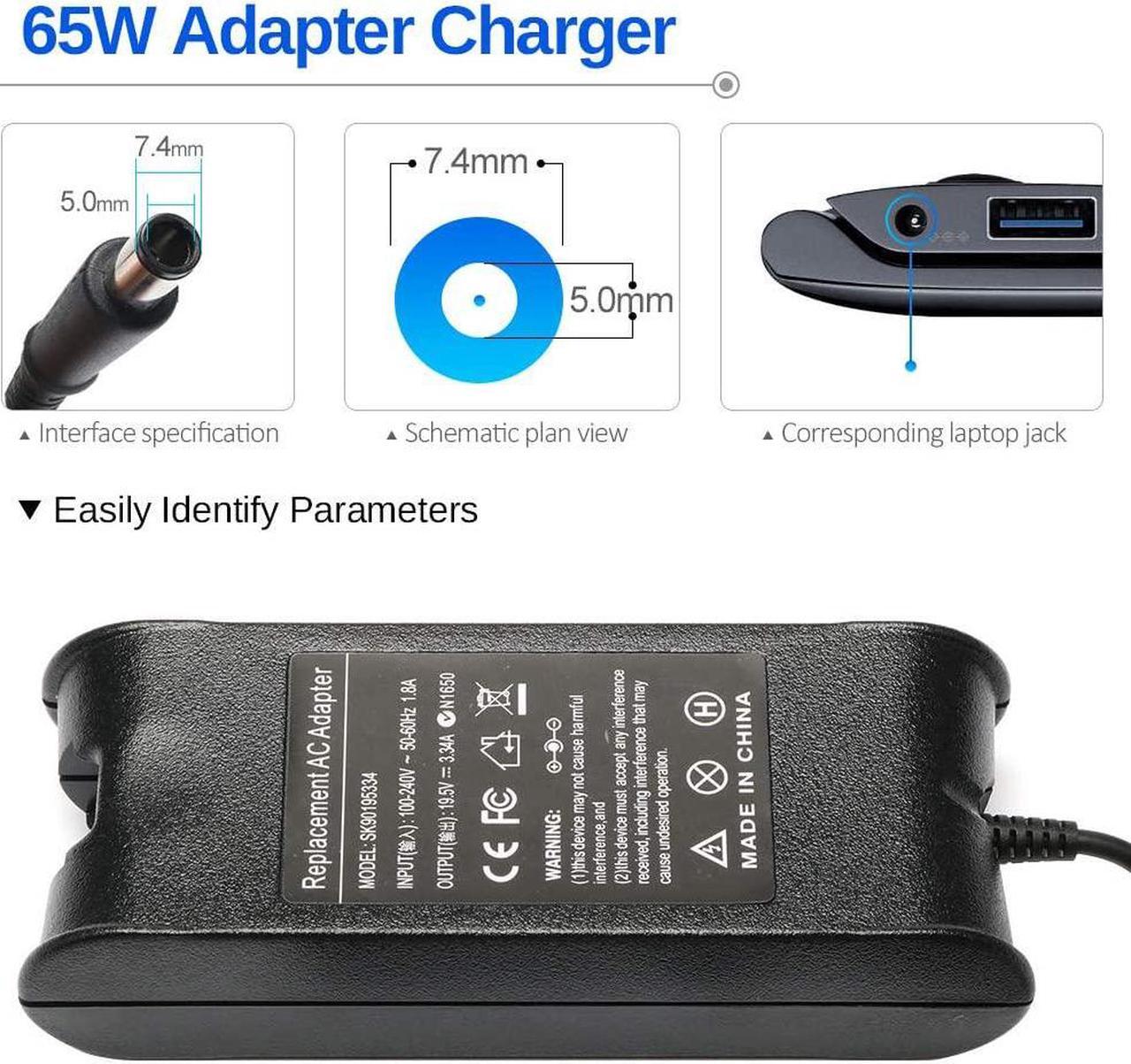 Alt view image 5 of 7 - New N4010 N7010 65W AC Adapter Laptop Charger for Dell inspiron N4110 N5110 N5010 N7110 14 3421 5421 14R 5437 5421 15 3521 3537 3531 15R 5521 5537 17 3721 5748 17R 5737 5721 Power Supply Cord