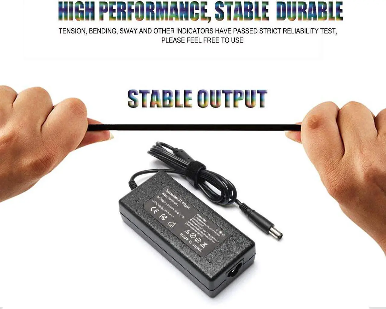 Alt view image 2 of 7 - 90W Laptop Adapter Charger for Hp Pavilion N193 20" 23'' All-in-One Desktop HP 20B 23B 19-2304 19-2304 22-3010 22-3010; Elitebook 8460p 8470p 8440p 8560p 8760p 8460w Power Supply Cord 19V 4.74A