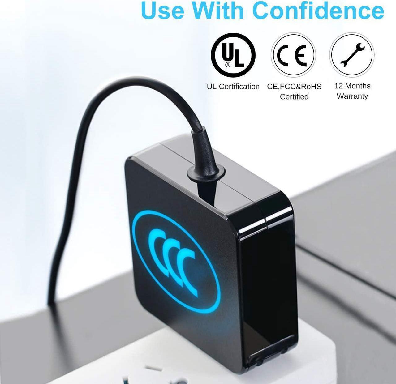Alt view image 7 of 7 - USB C Laptop Charger 65W Power Supply for HP Type C Chromebook Charger Adapter, Compatible with HP Chromebook Spectre Elitebook X360 USB-C Series Laptop