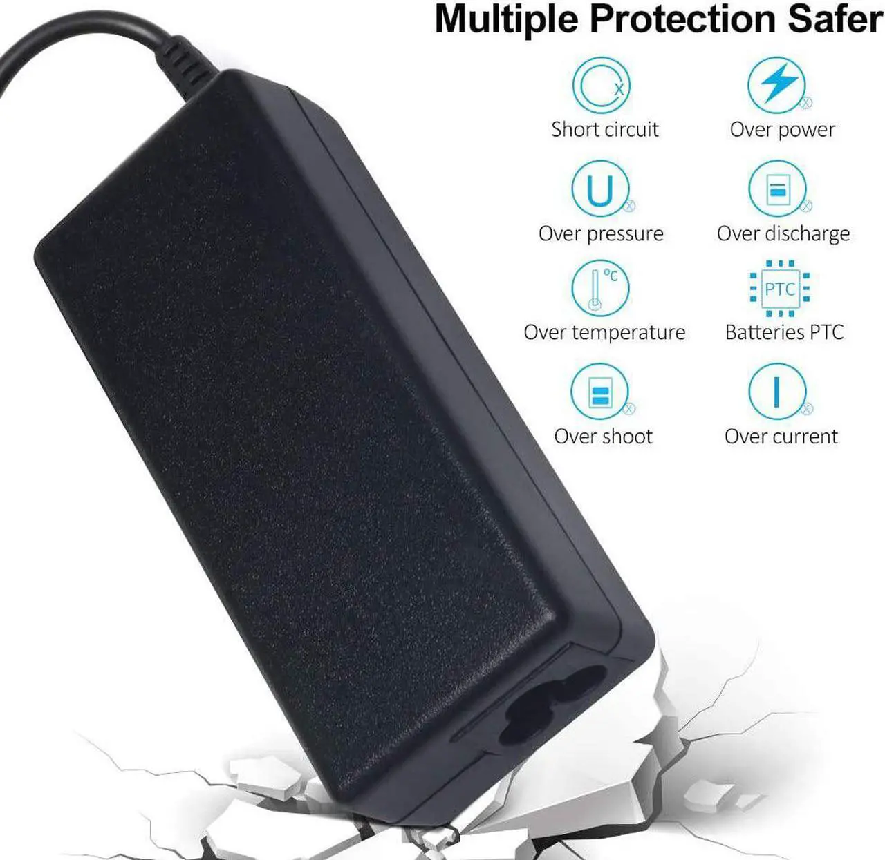 Alt view image 6 of 7 - 65W Laptop Adapter Charger for HP ProBook 640 G2,650 G2,430 G3,440 G3,450 G3,455 G3,470 G3,Pavilion 15-F009WM 15-F023WM 15-F039WM 15-F059W,H6Y89AA PPP009C PPP012D-S PPP012L-E PA-1450-56HA Power Cord