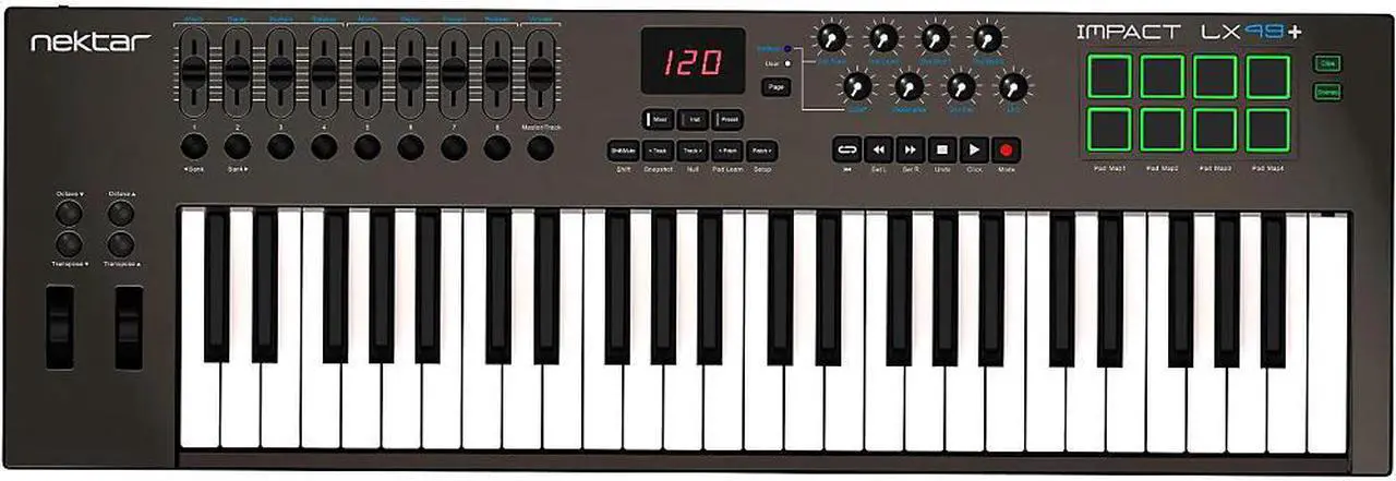 Alt view image 12 of 20 - Nektar Impact LX49 Keyboard Controller